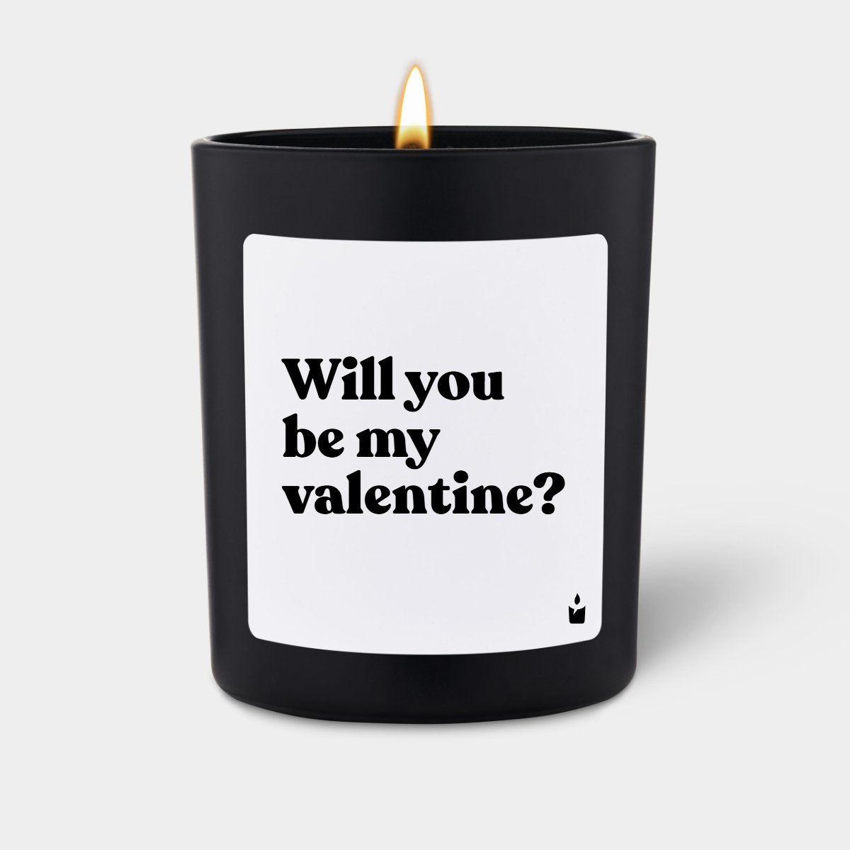 Duftkerze Schwarz Flowery Will you be my valentine?