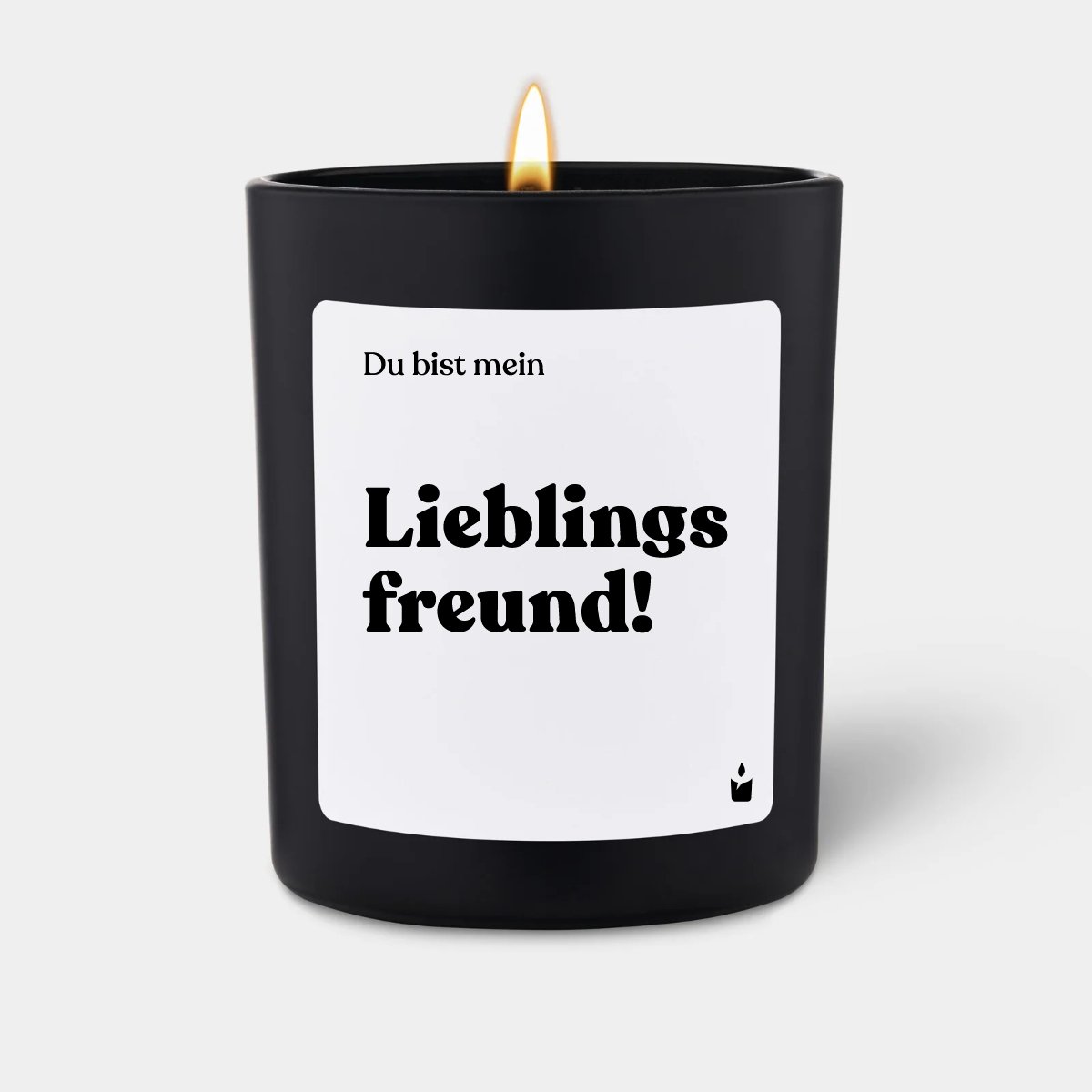 Duftkerze Schwarz Woody Du bist mein Lieblingsfreund!