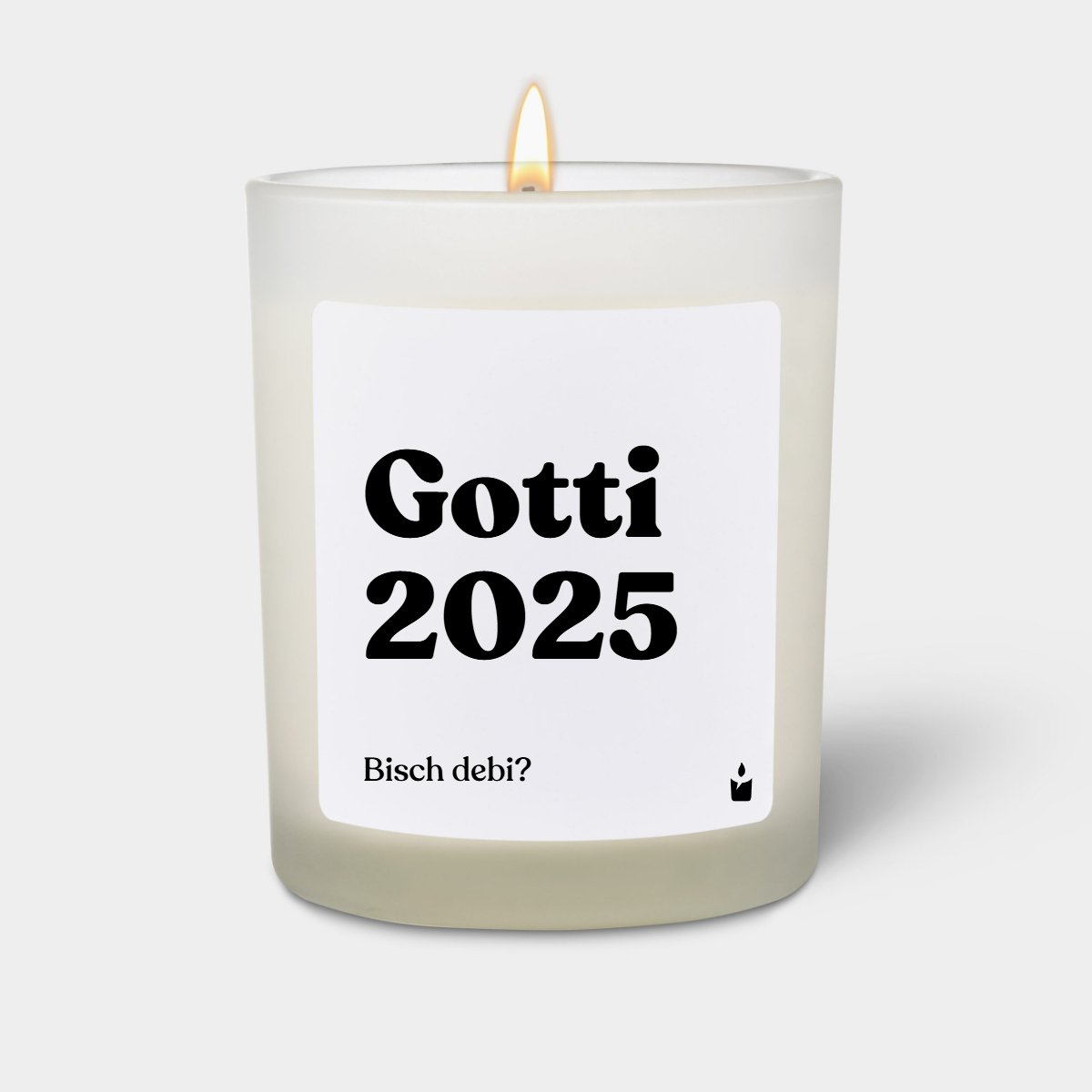 Duftkerze Weiss Woody Gotti 2025. Bisch debi?