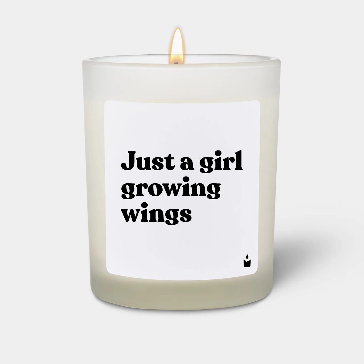 Duftkerze Weiss Woody Just a girl growing wings
