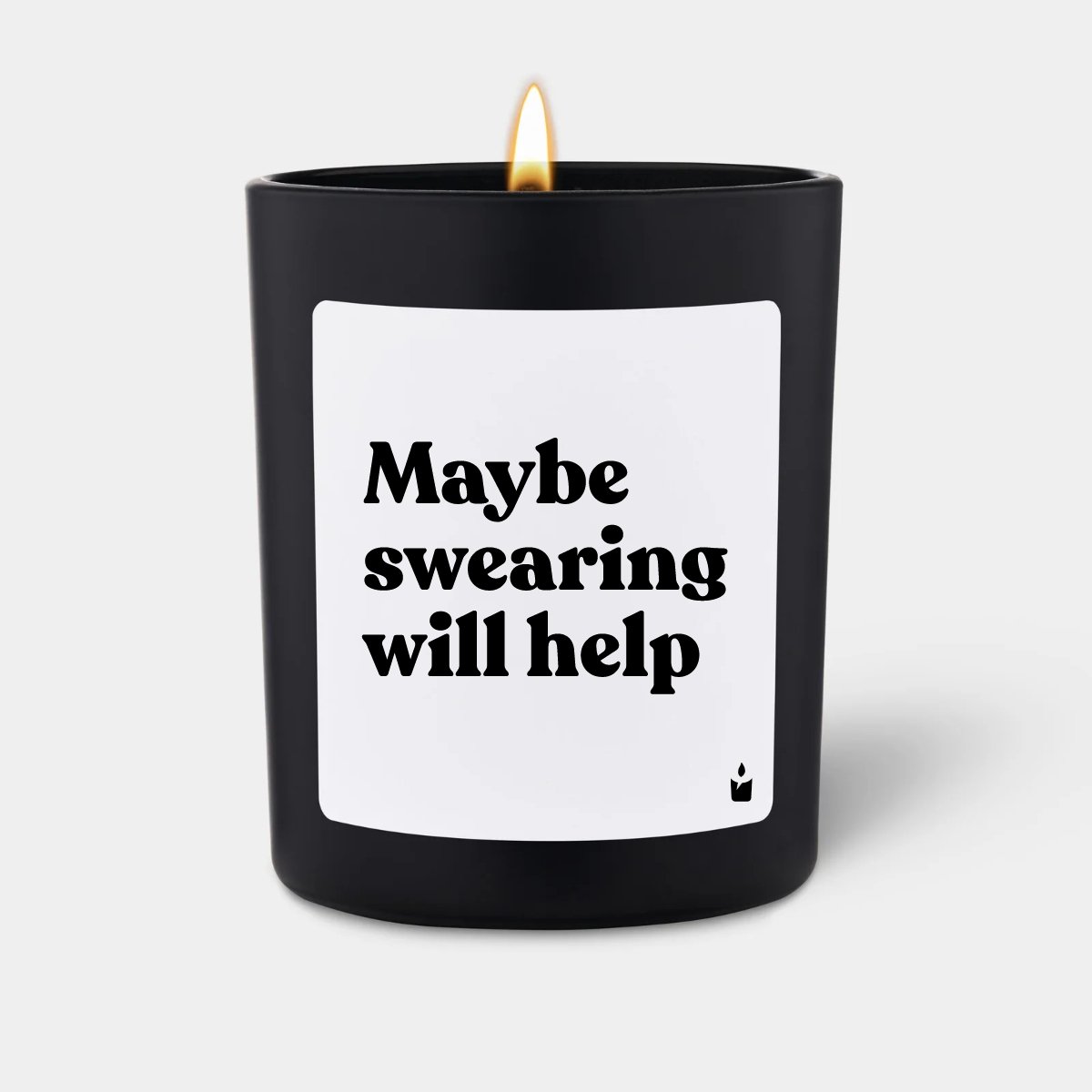 Duftkerze Schwarz Flowery Maybe swearing will help