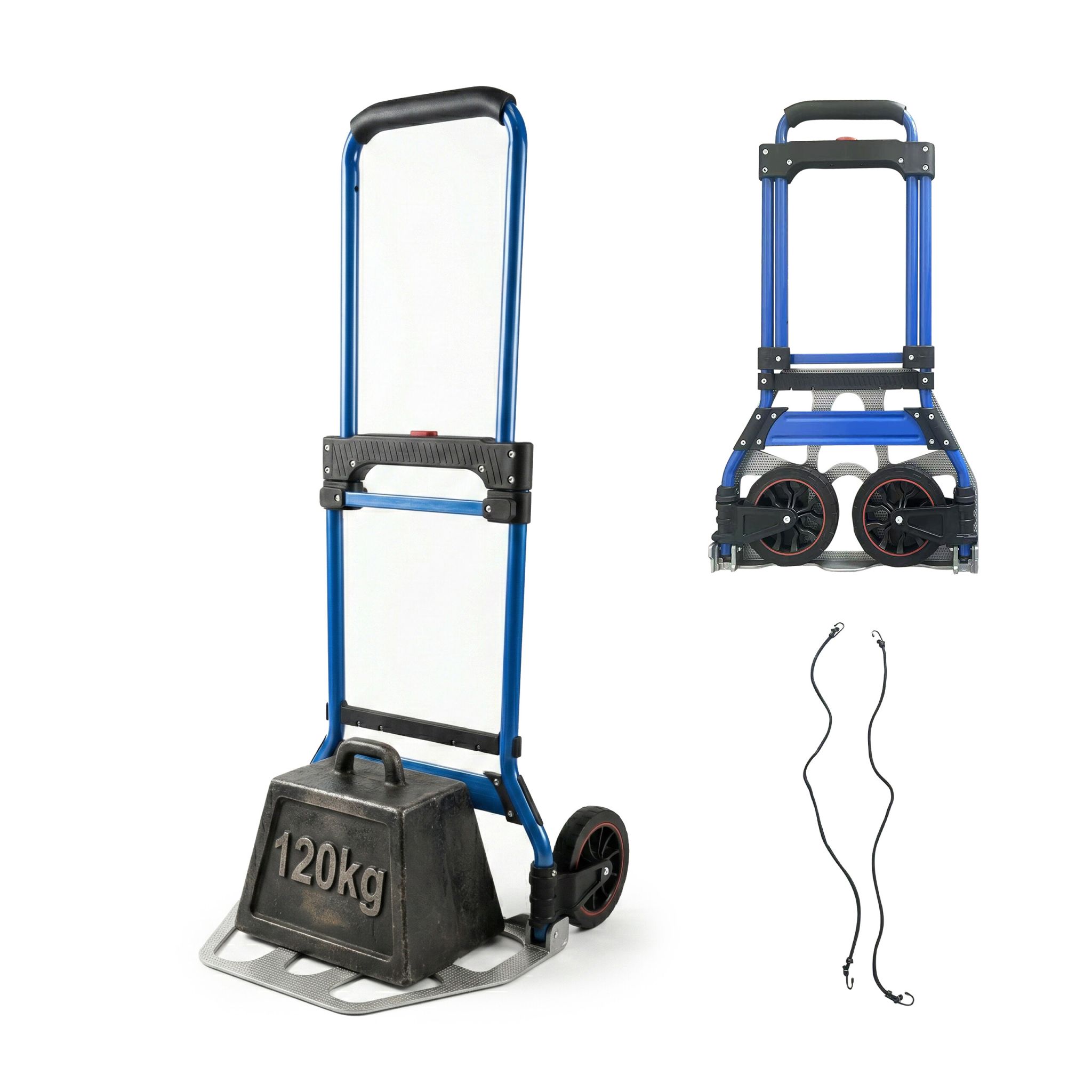Sackkarre klappbar bis 120 kg Schwarz-Silber