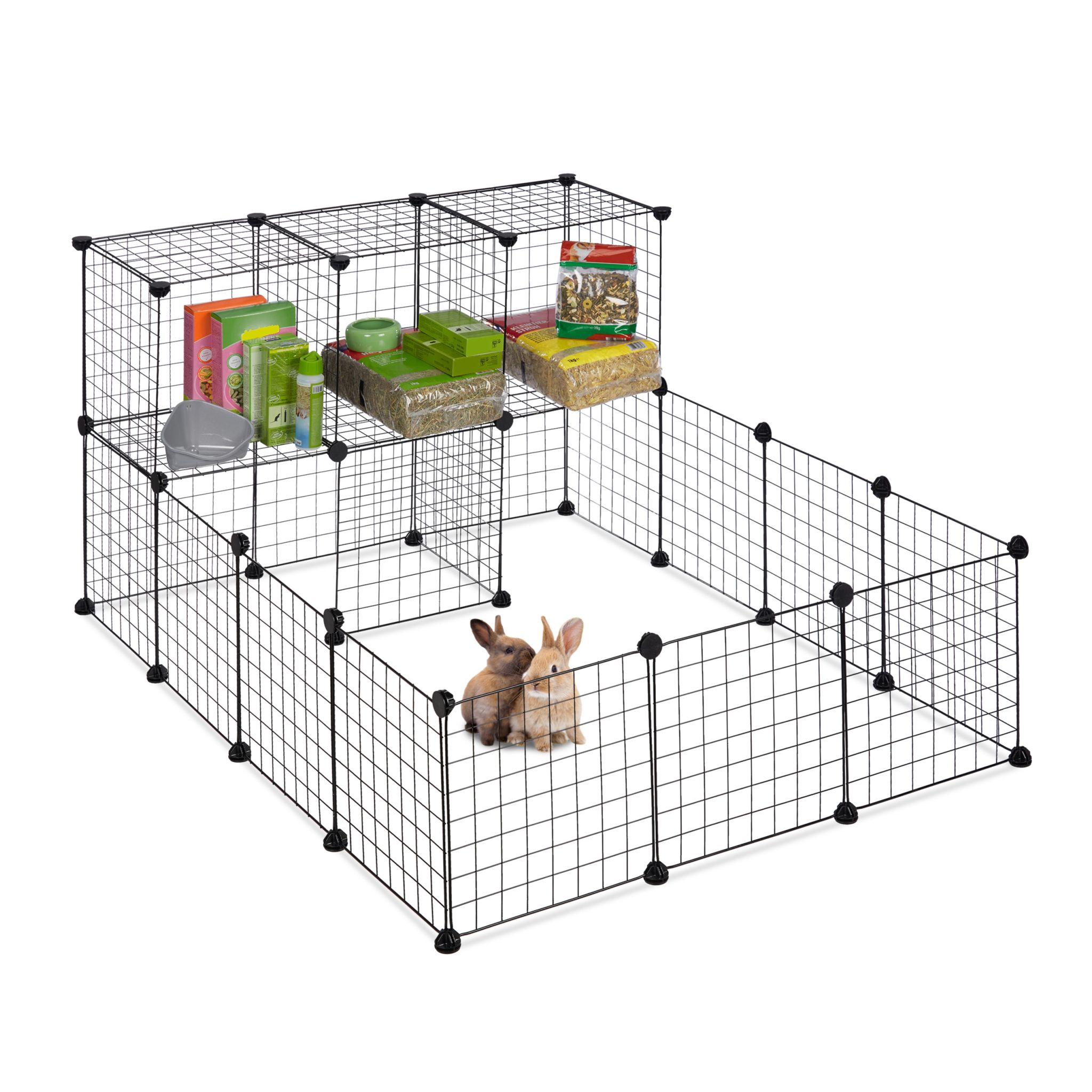 Freilaufgehege Gitter 29 tlg. Schwarz