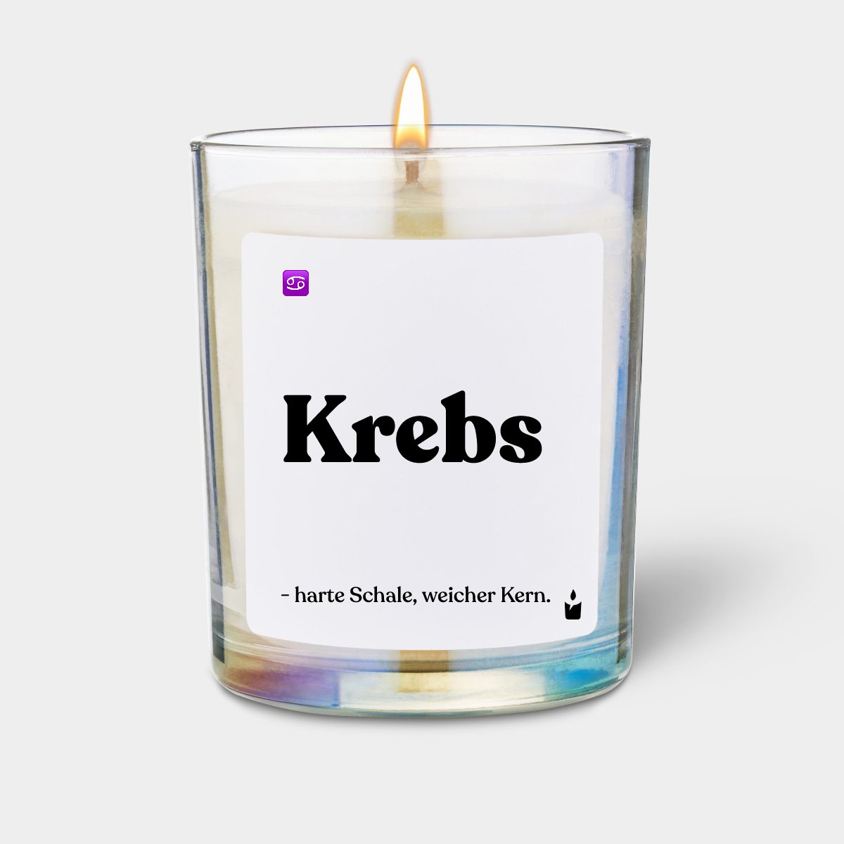 Duftkerze Rainbow Flowery Krebs - harte Schale, weicher Kern.