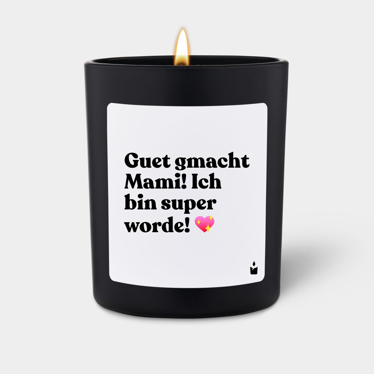 Duftkerze Schwarz Flowery Guet gmacht Mami! Ich bin super worde!