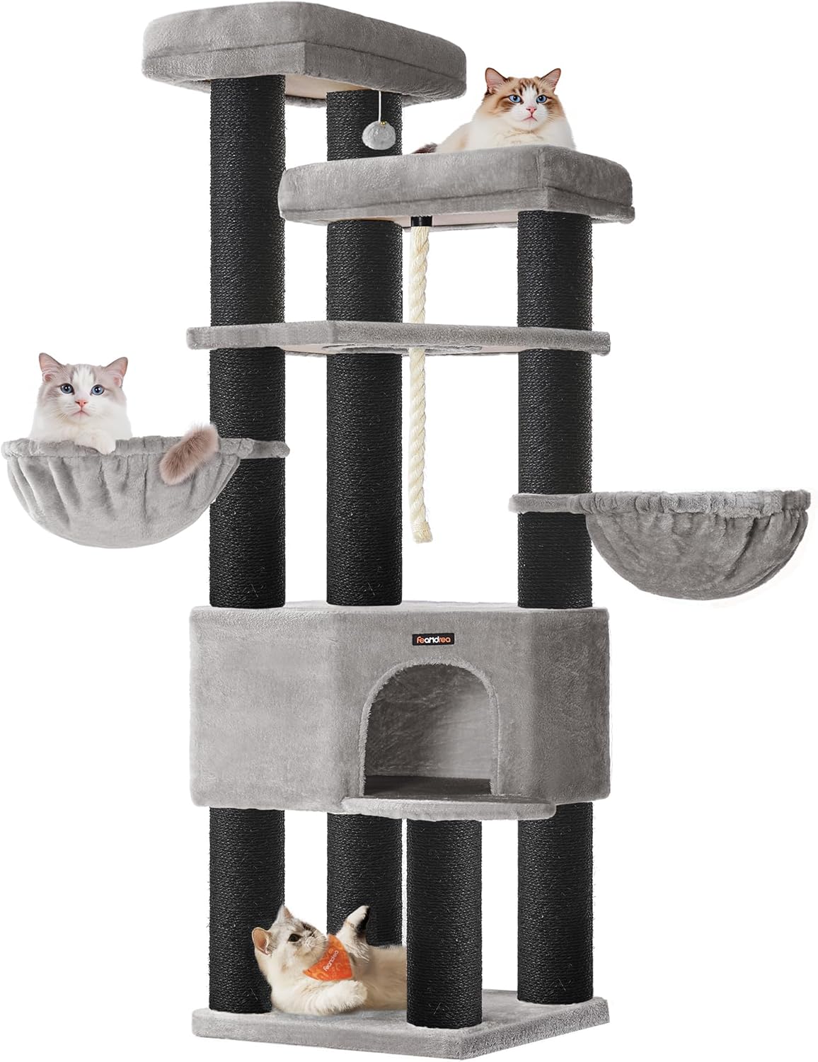 Kratzbaum XXL Maine-Coon Sisal Grau