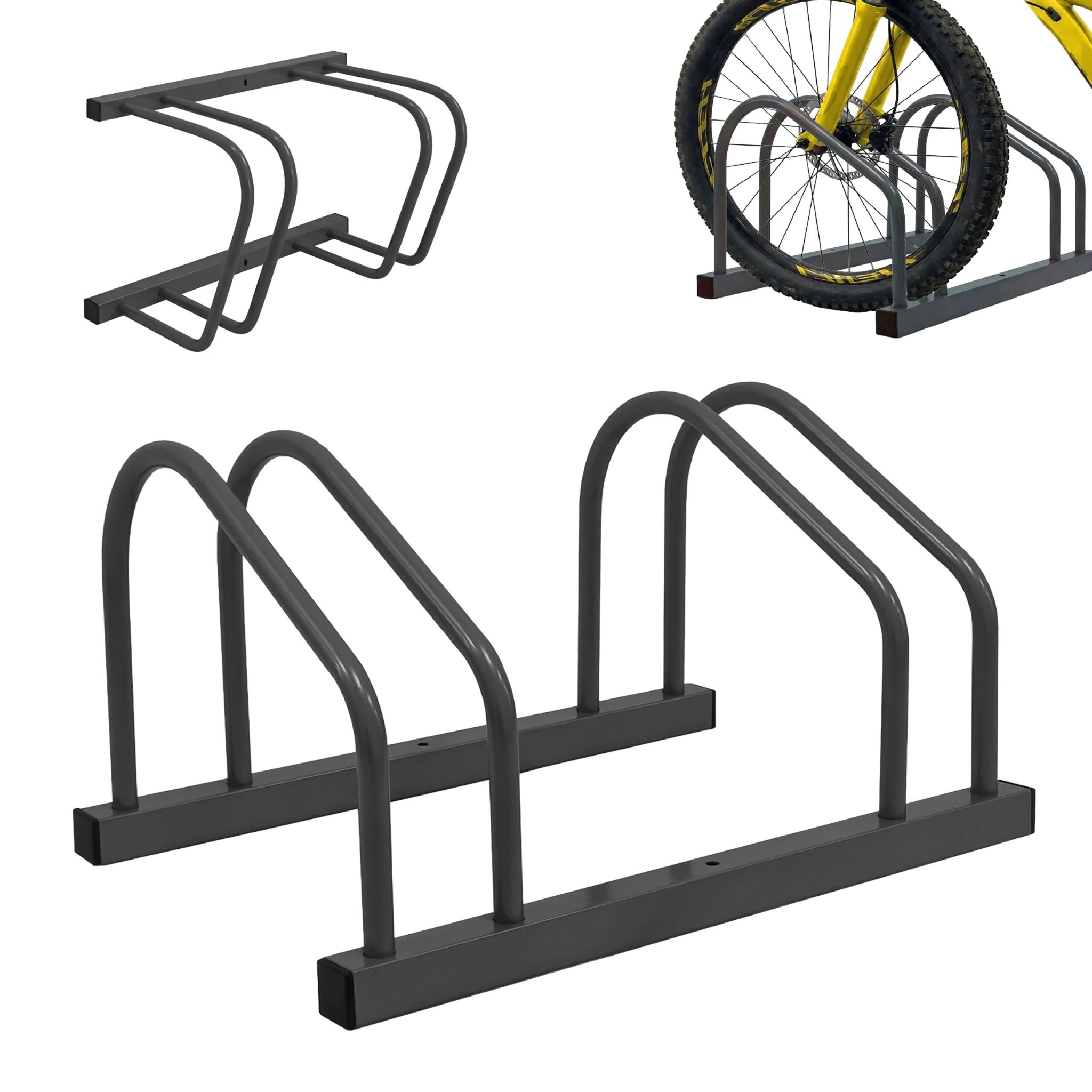 Fahrradständer für Boden und Wandmontage Anthrazit