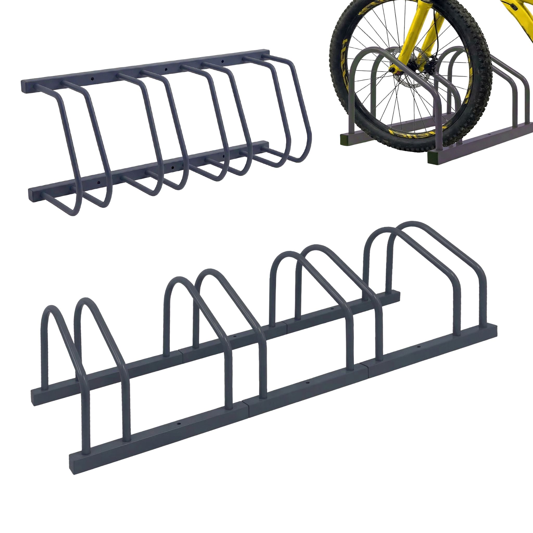 Fahrradständer für Boden und Wandmontage Anthrazit