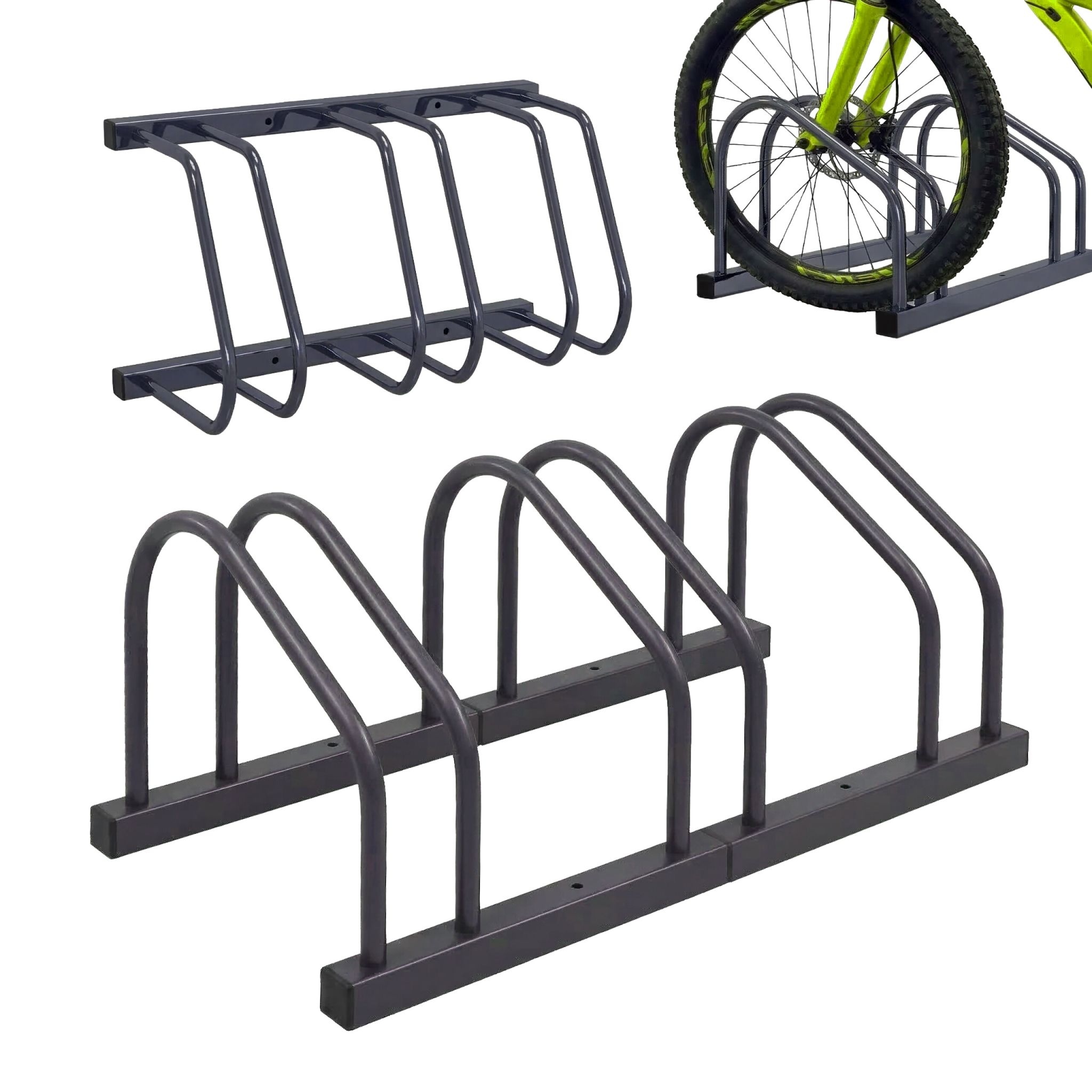 Fahrradständer für Boden und Wandmontage Anthrazit