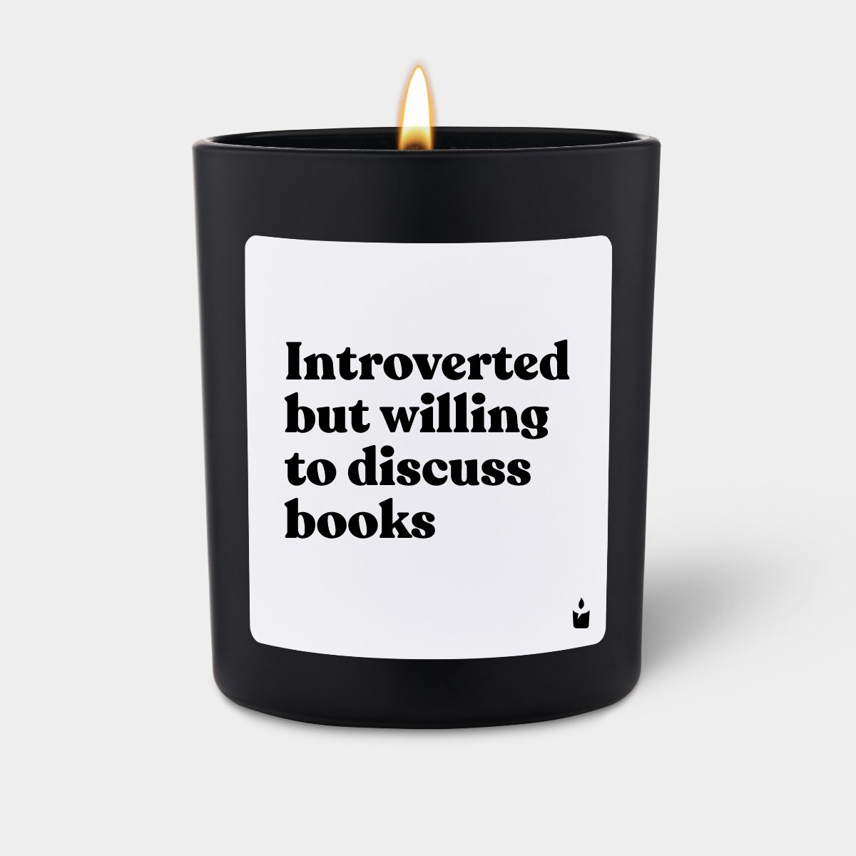 Duftkerze Schwarz Flowery Introverted but willing to discuss books