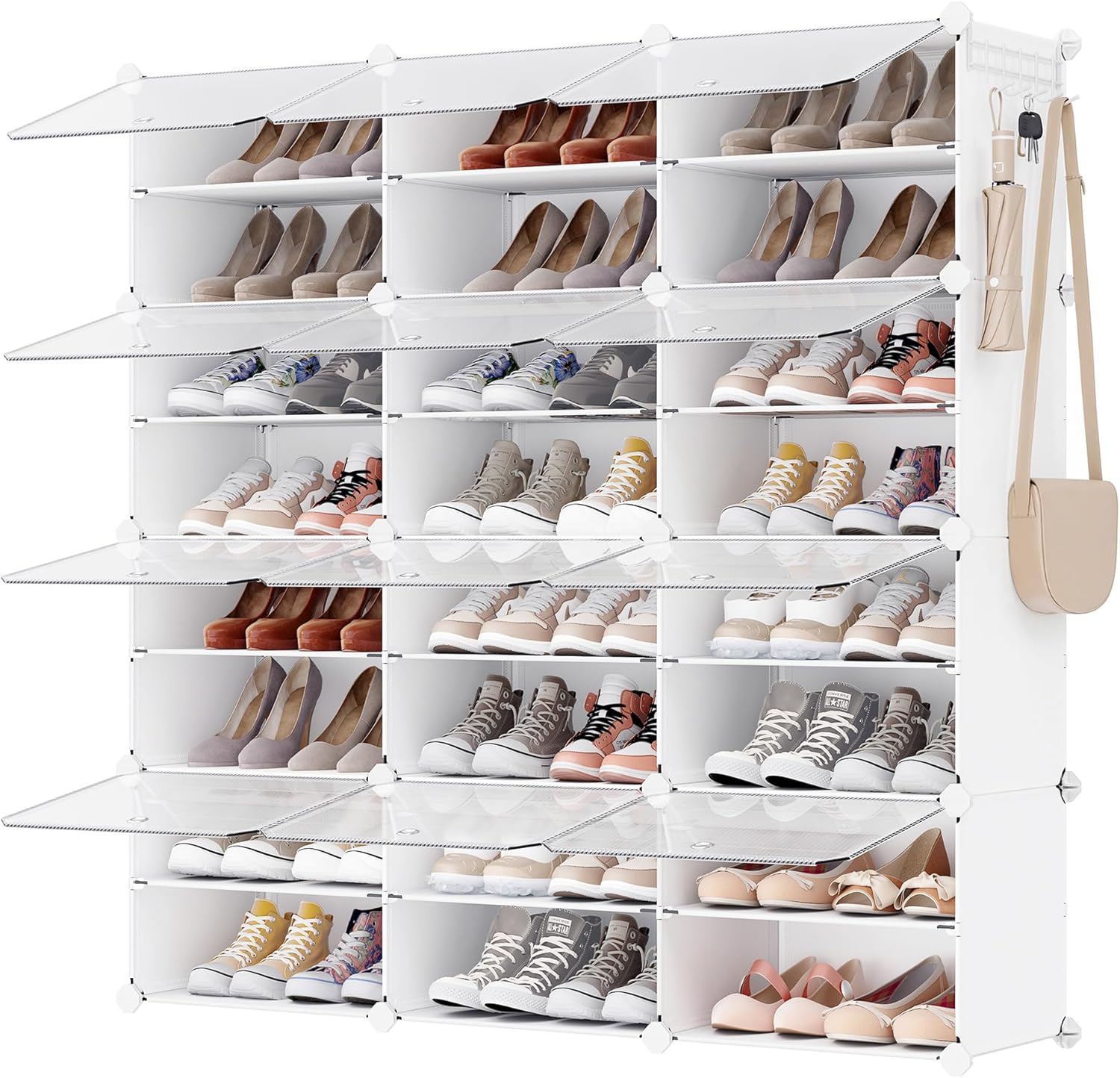 Schuhregal 48 Paar modular weiss Kunststoff