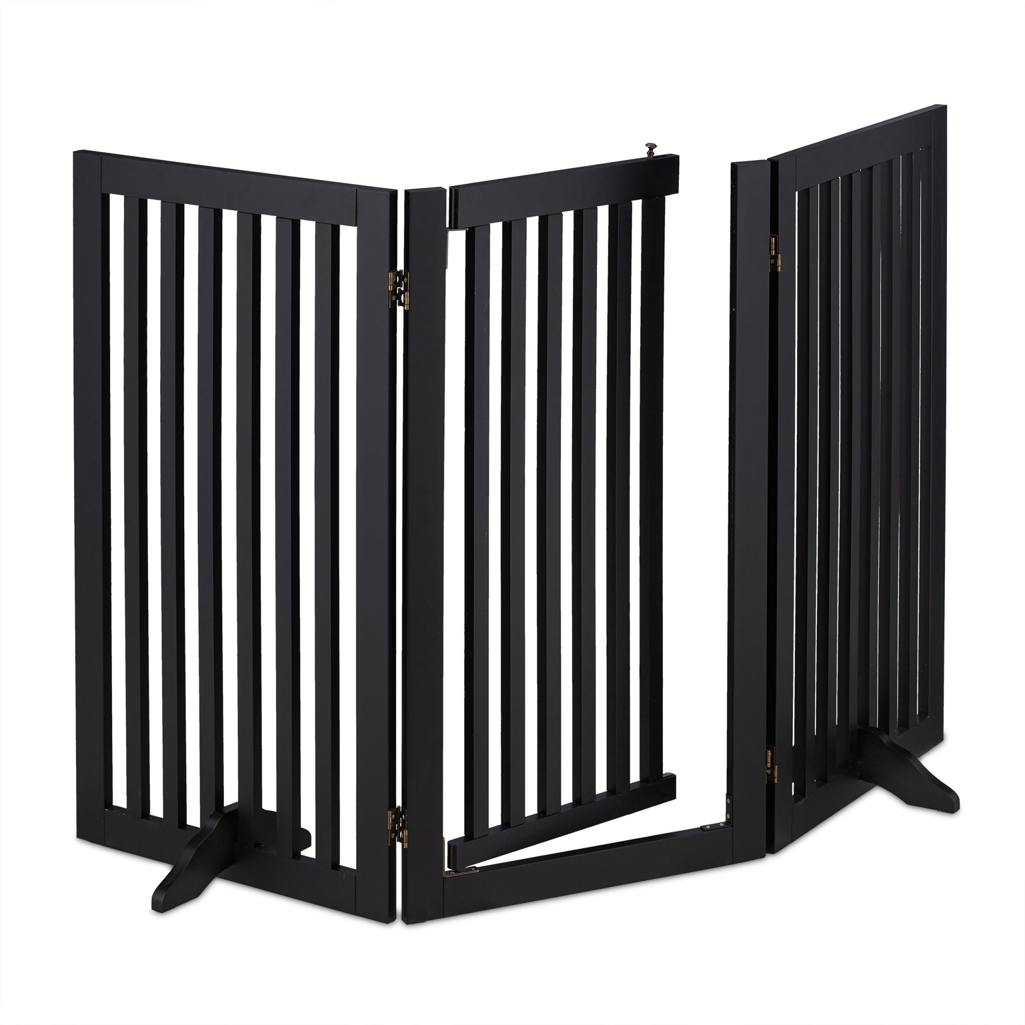 Absperrgitter mit Tür 92cm Schwarz