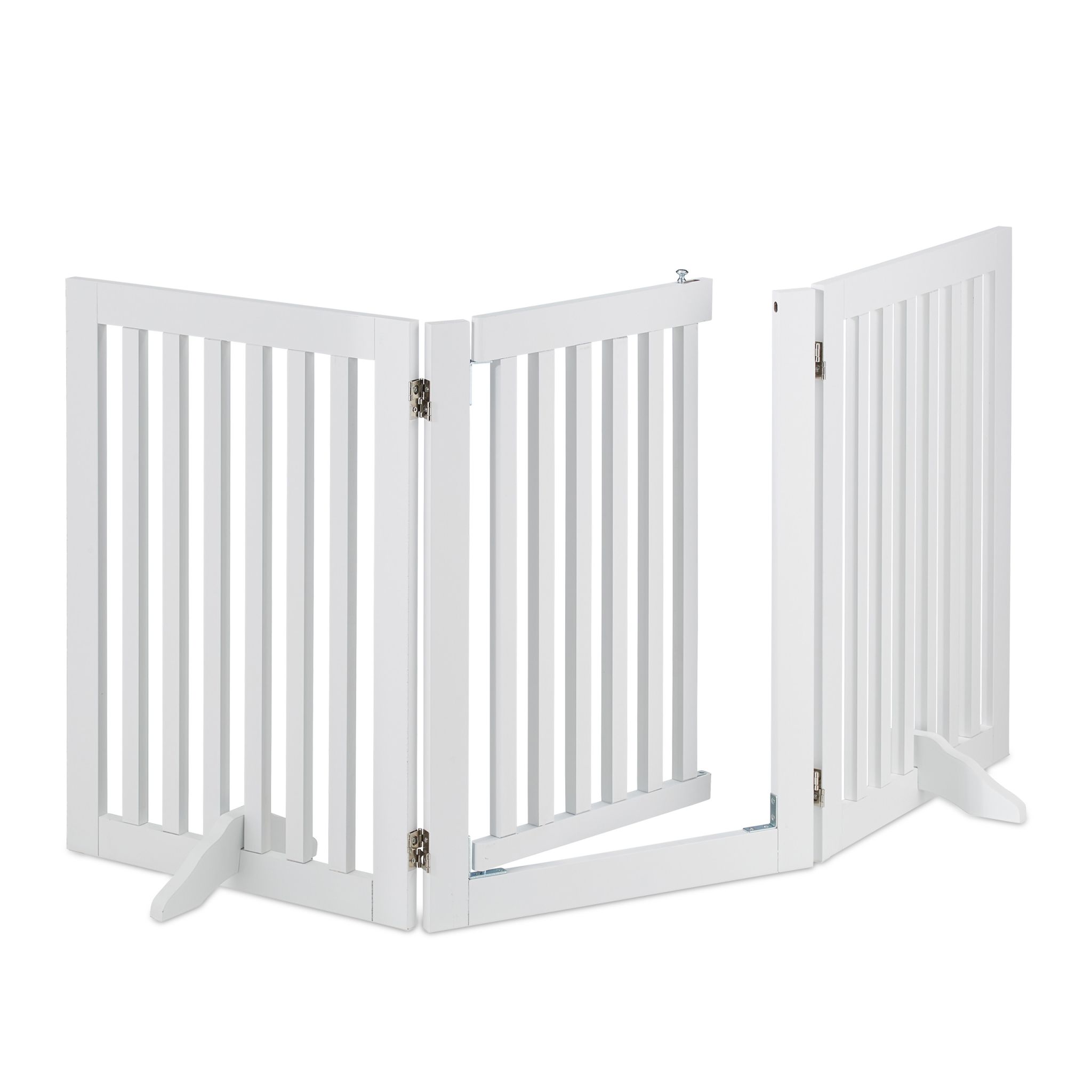 Absperrgitter mit Tür 70cm hoch Weiss