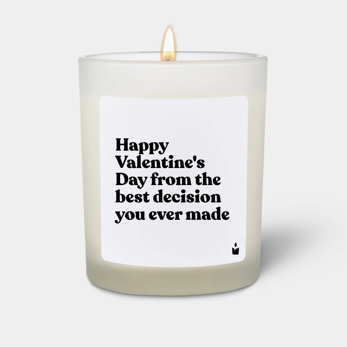 Duftkerze Weiss Flowery Happy Valentine's Day from the best decision you ever made