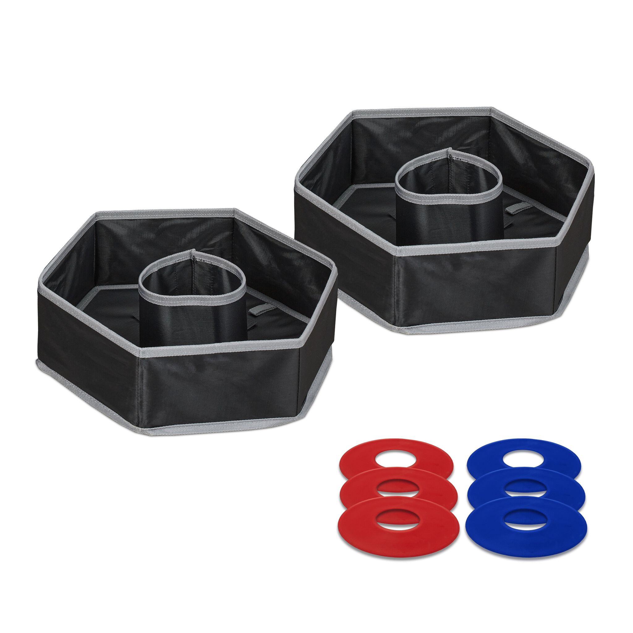 Wurfspiel Washer Toss Blau-Rot-Schwarz