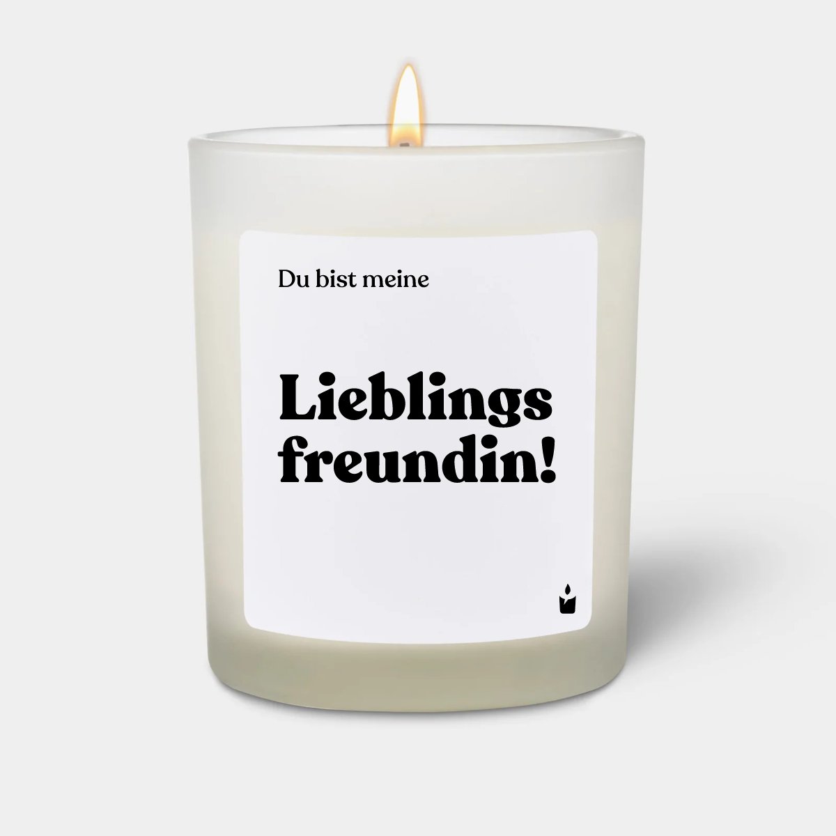 Duftkerze Weiss Woody Du bist meine Lieblingsfreundin!