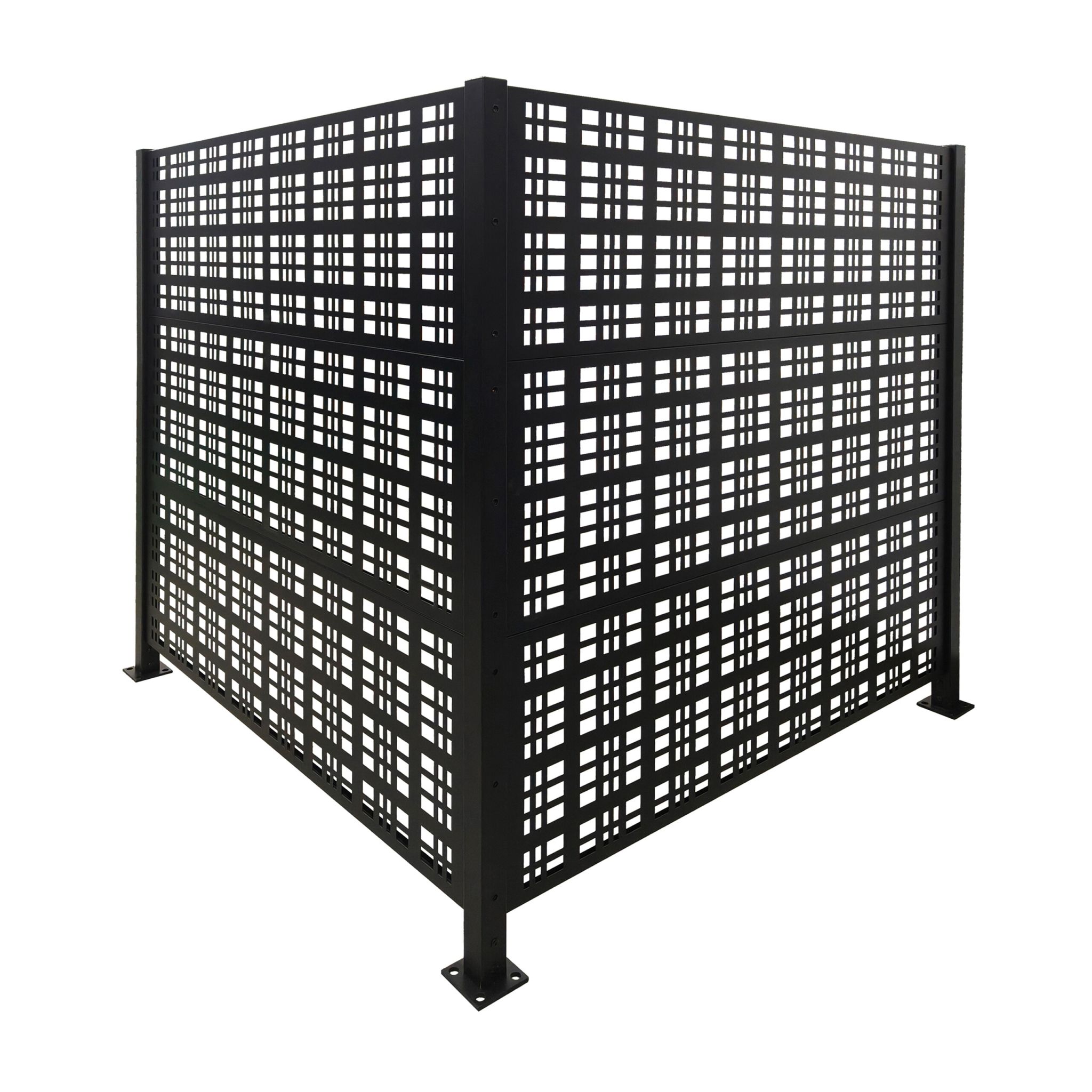 Mülltonnenverkleidung 120cm Höhe Schwarz