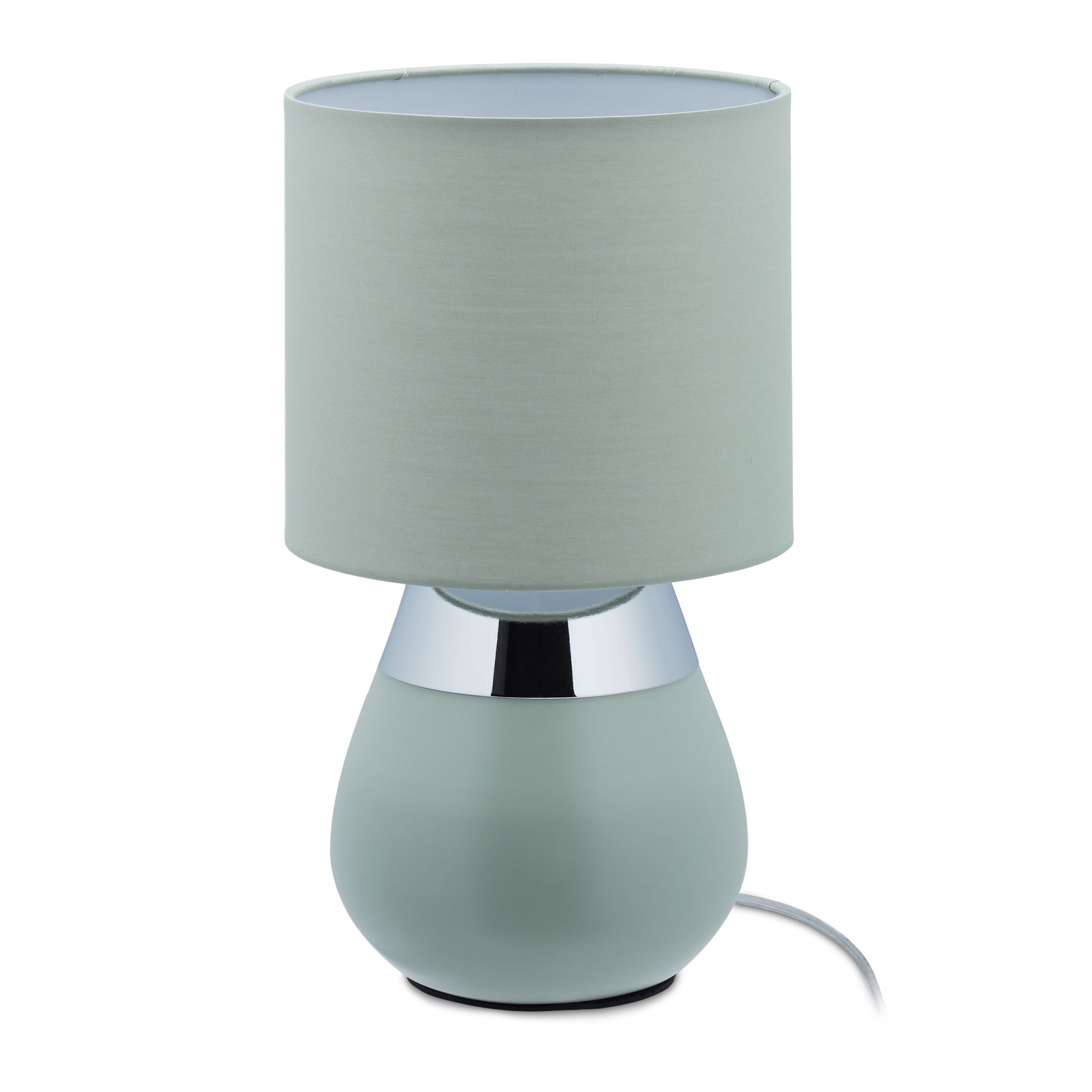 Nachttischlampe Touch in Grün Grün-Silber