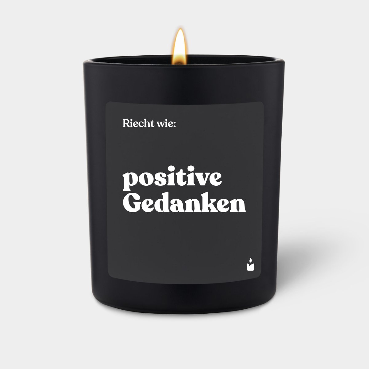 Duftkerze Schwarz Woody Riecht wie: positive Gedanken