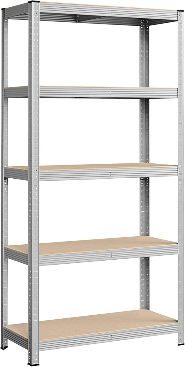Schwerlastregal mit Stahlgestell, bis 875 kg, silbern