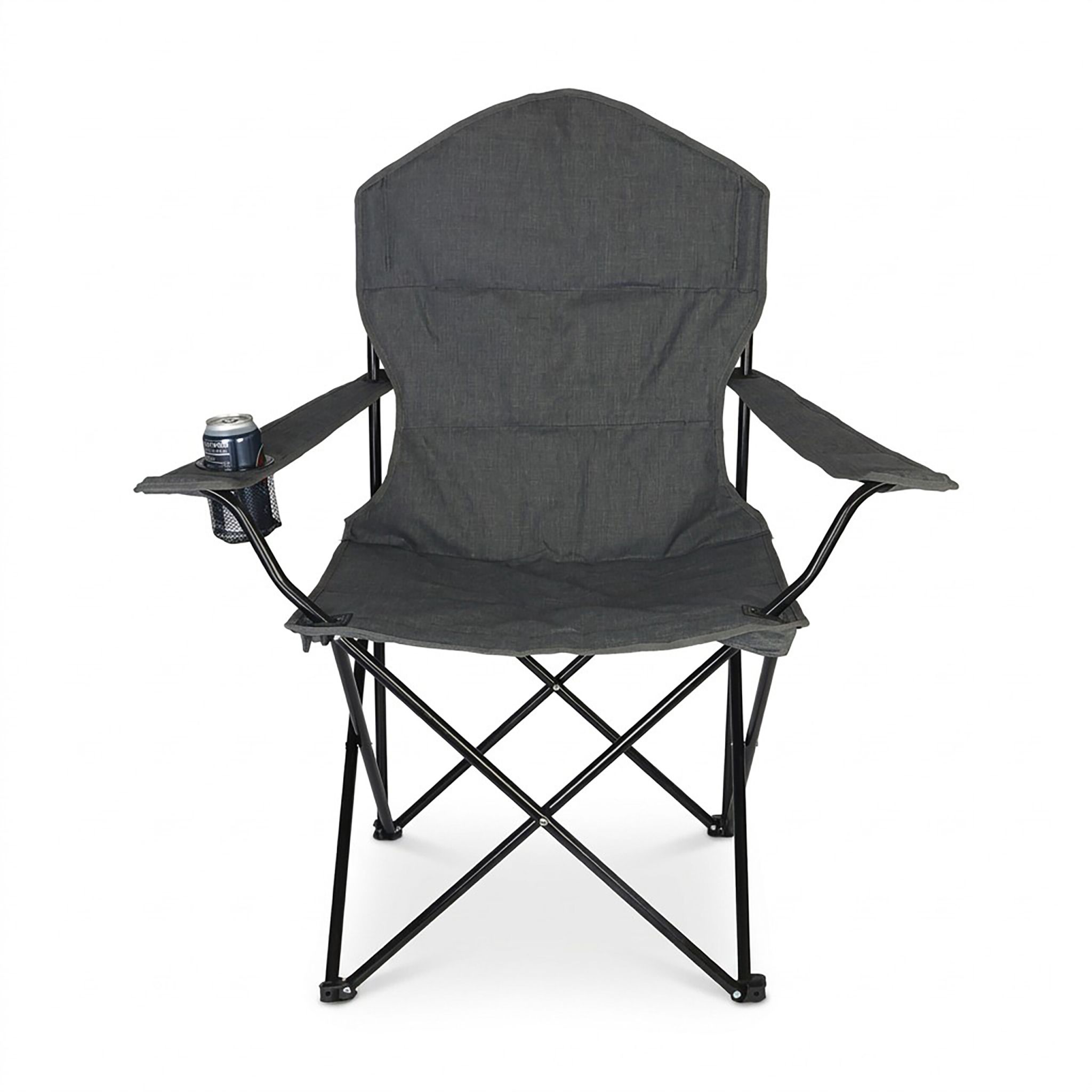 Klappbarer Campingstuhl Schwarz-Grau