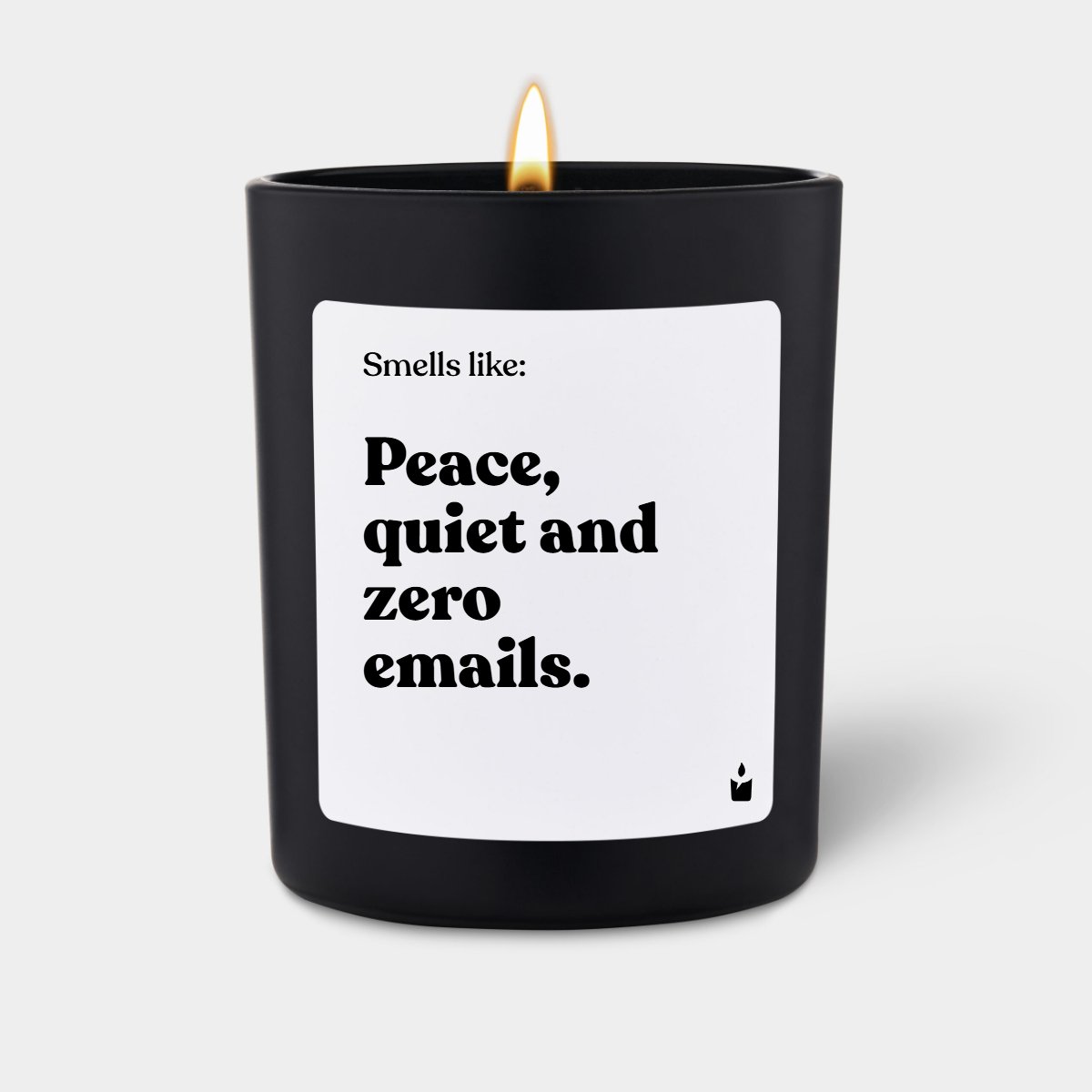 Duftkerze Schwarz Woody Smells like: Peace, quiet and zero emails.