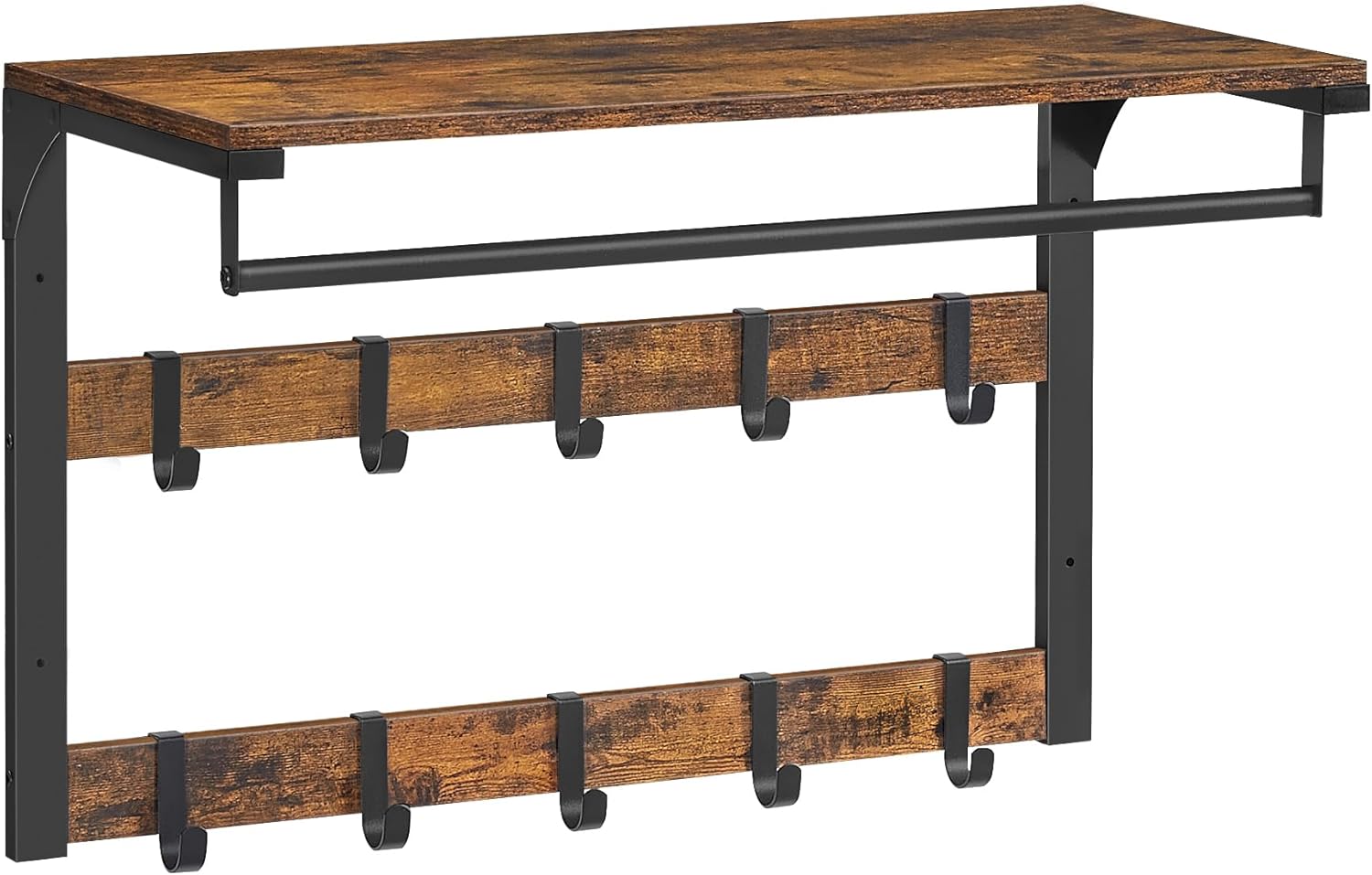 Wandgarderobe mit Ablage 65cm Vintagebraun-Schwarz