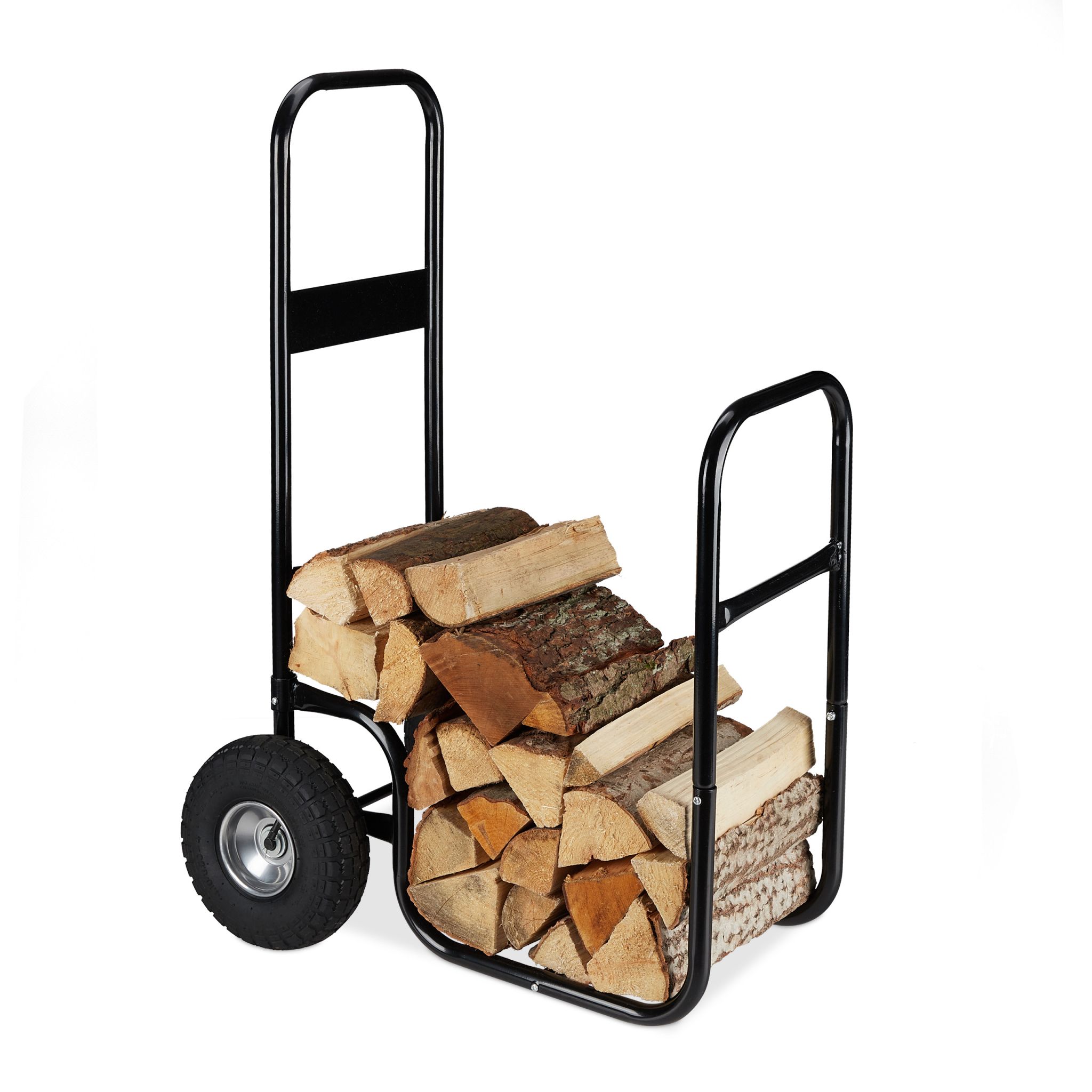 Kaminholzwagen Stahl Schwarz