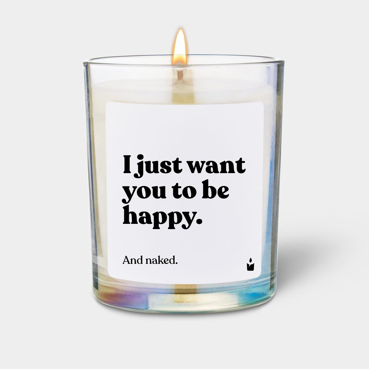 Duftkerze Rainbow Woody I just want you to be happy. And naked.