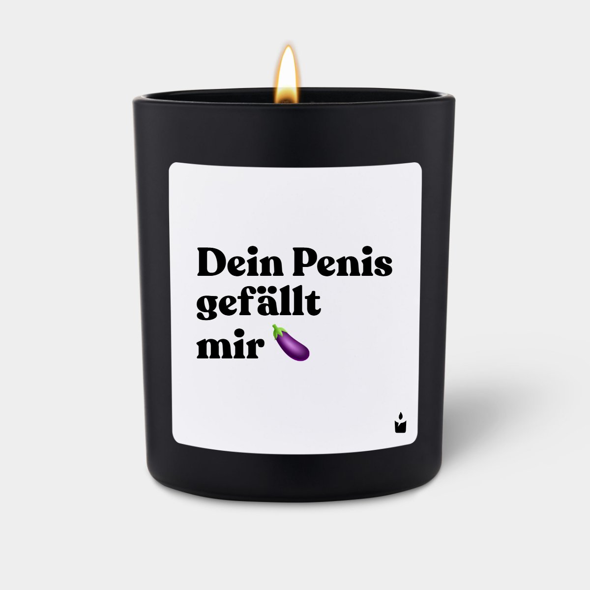 Duftkerze Schwarz Woody Dein Penis gefällt mir