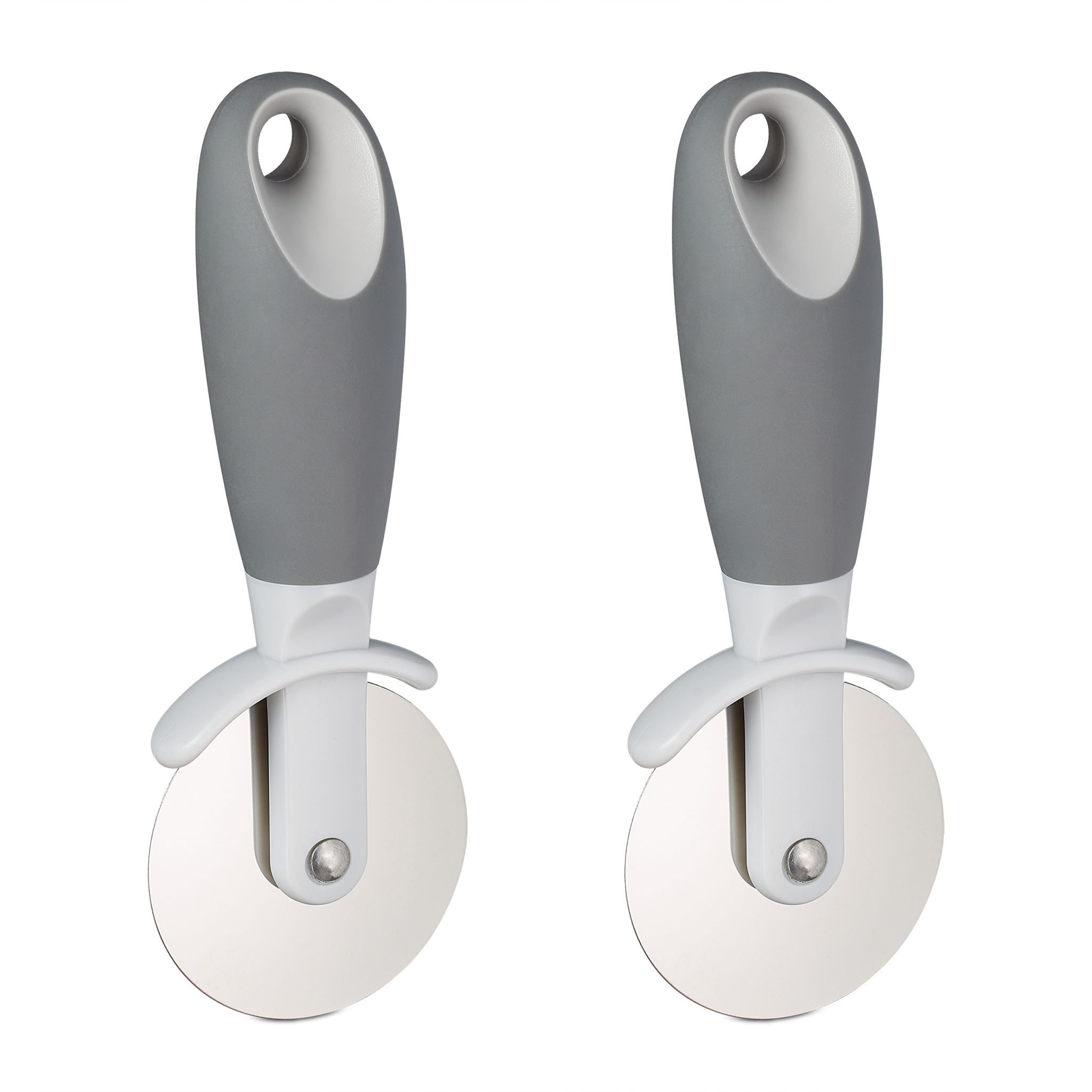 Pizzaschneider 2er-Set Anthrazit-Silber-Grau