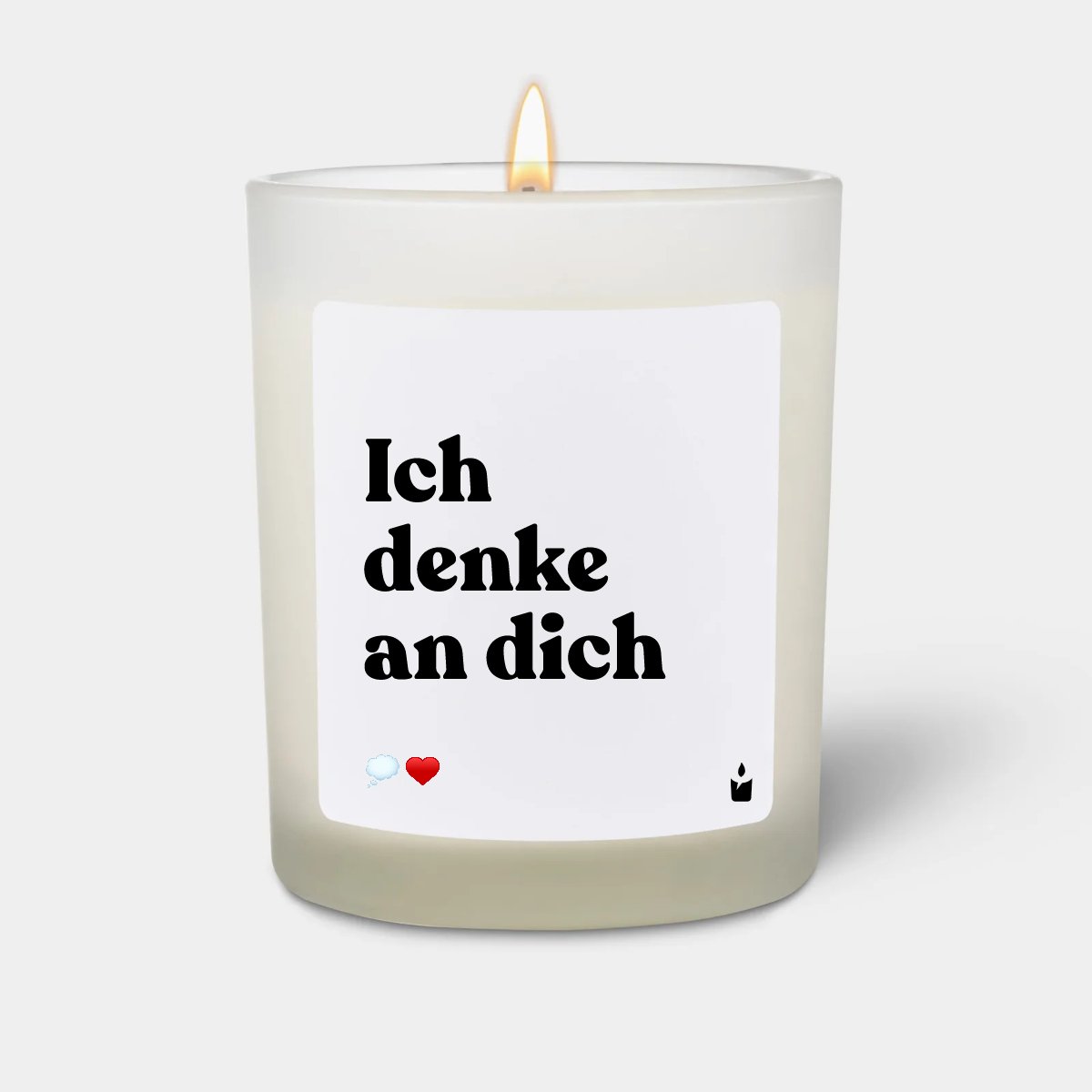 Duftkerze Weiss Woody Ich denke an dich