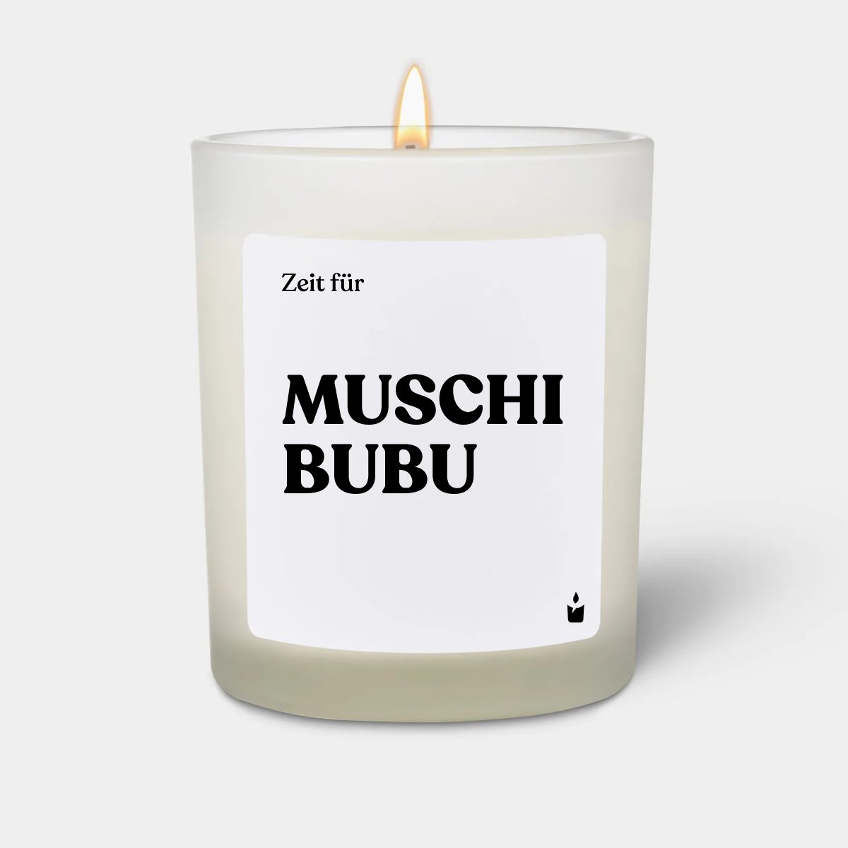 Duftkerze Weiss Woody Zeit für Muschibubu
