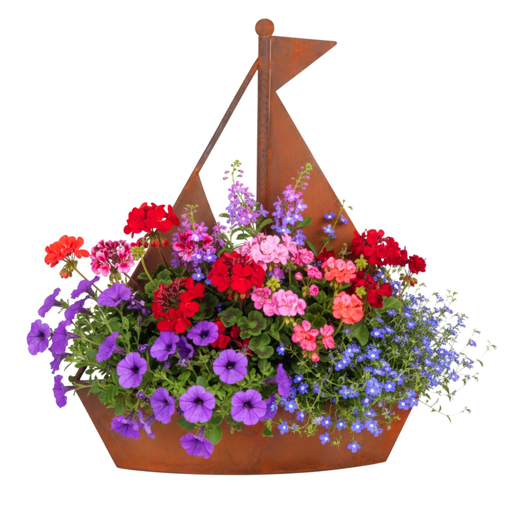 Blumentopf Rost Schiff Braun