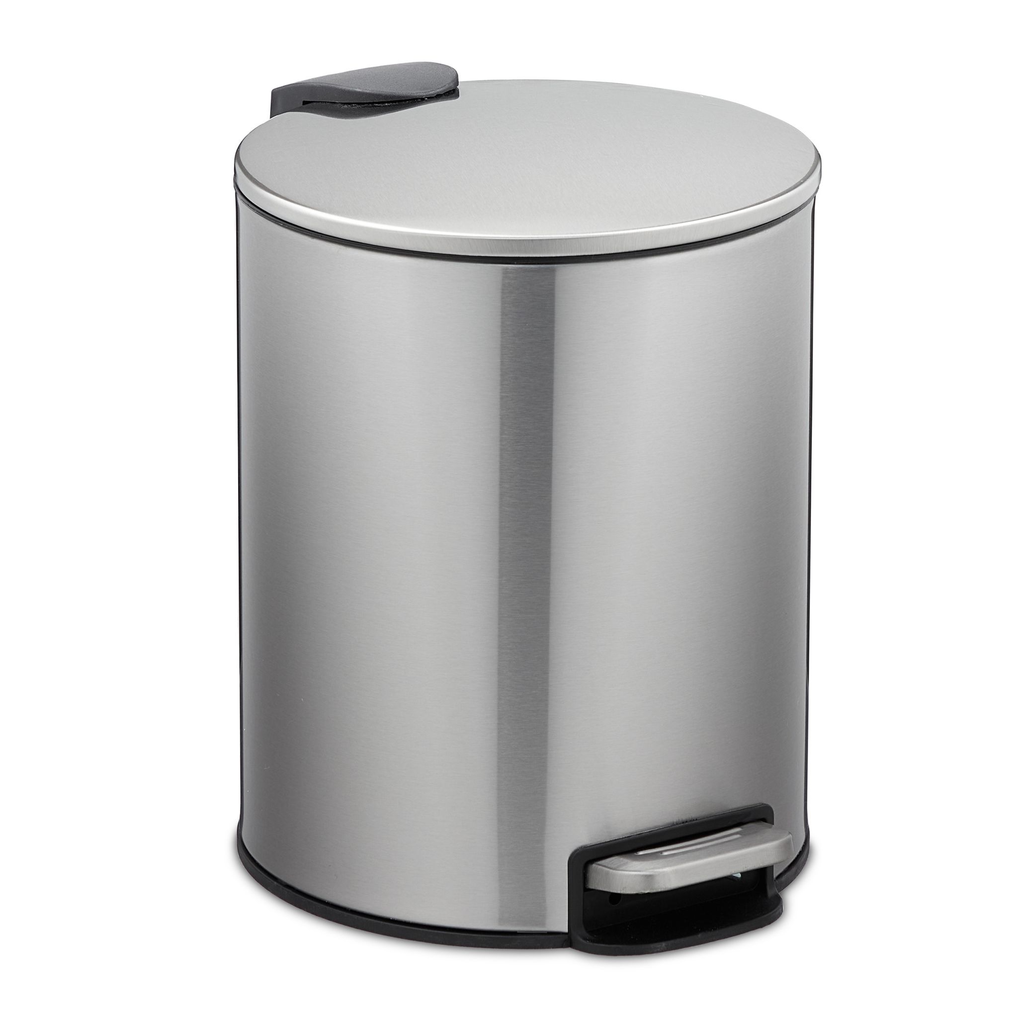 Kosmetikeimer 5L Edelstahl Schwarz-Silber