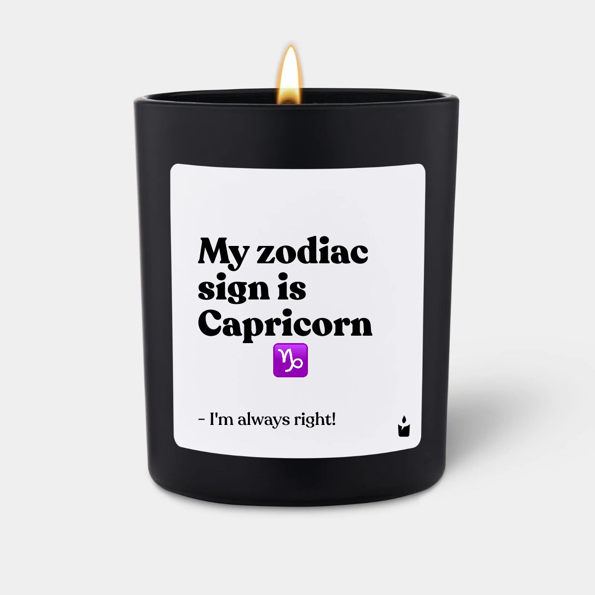 Duftkerze Schwarz Woody My zodiac sign is Capricorn - I