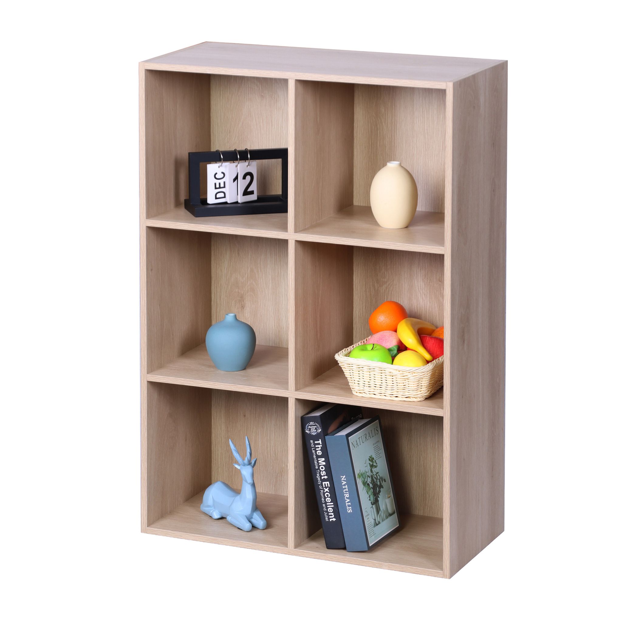 Bücherregal Würfelform Hellbraun