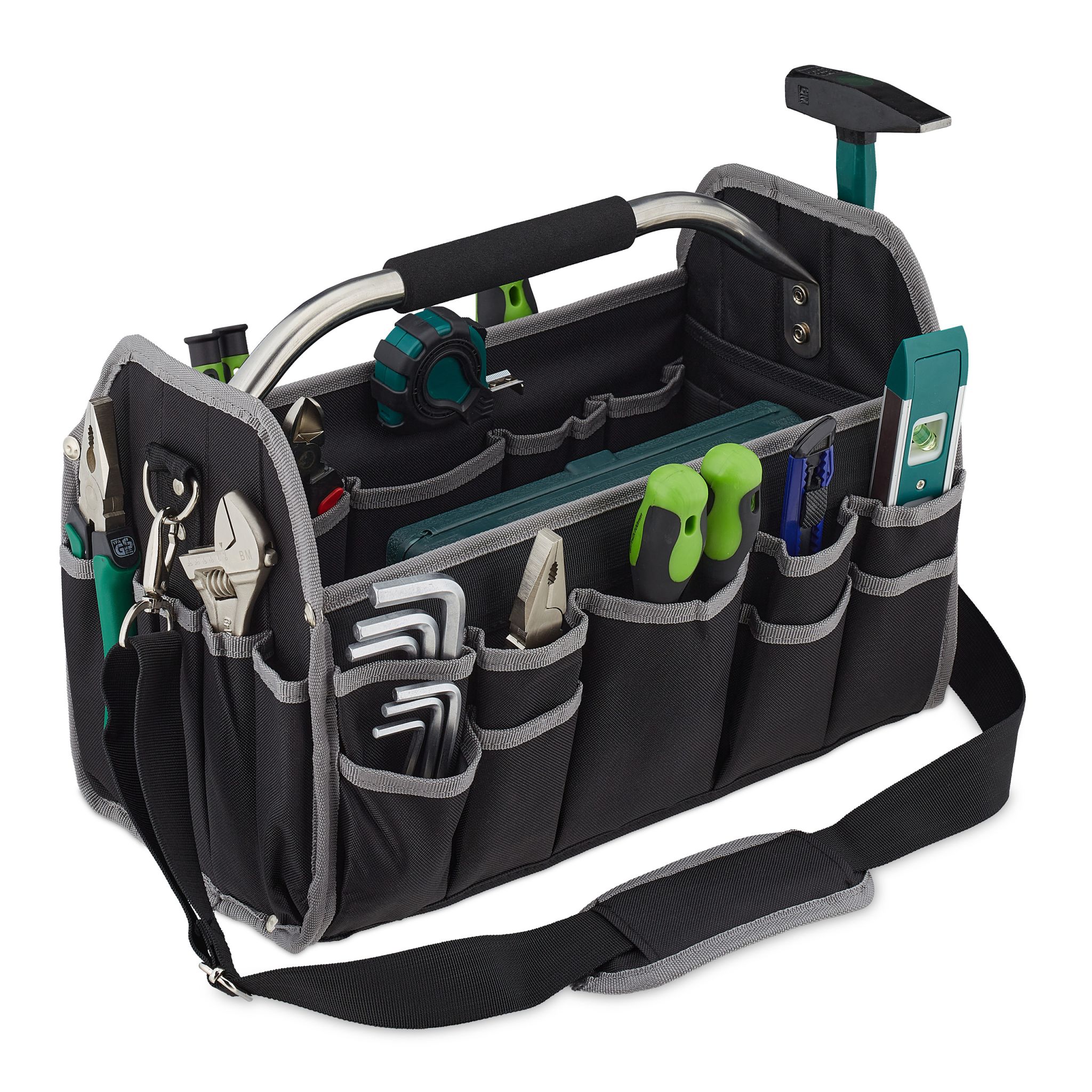 Werkzeugtasche Schwarz-Silber-Grau