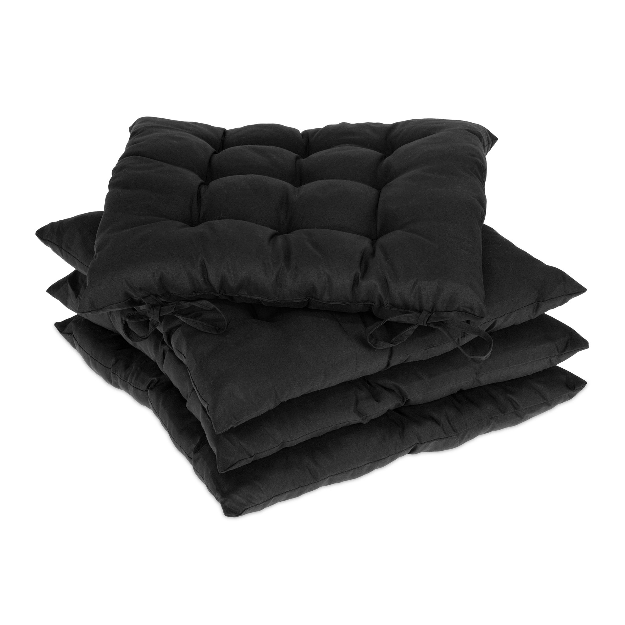 Stuhlkissen 4er-Set Schwarz