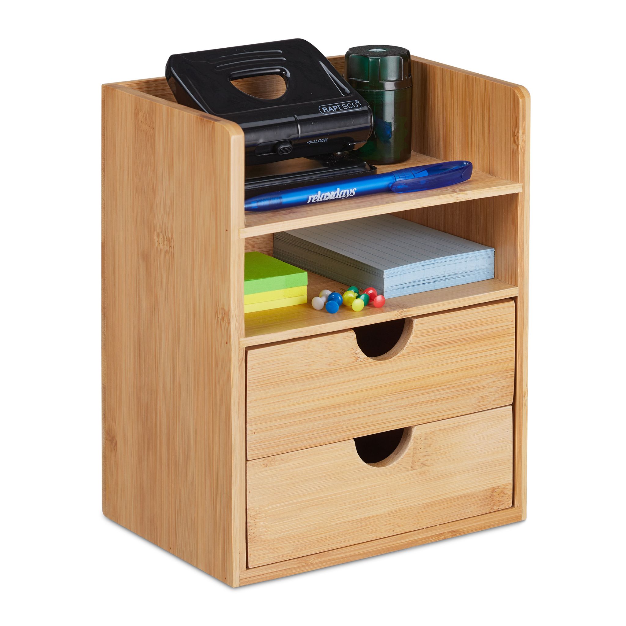 Schreibtisch Organizer Bambus Hellbraun