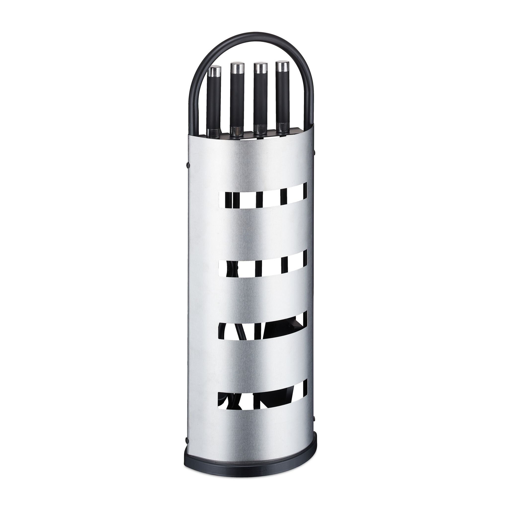 Kaminbesteck 5tlg. Schwarz-Silber