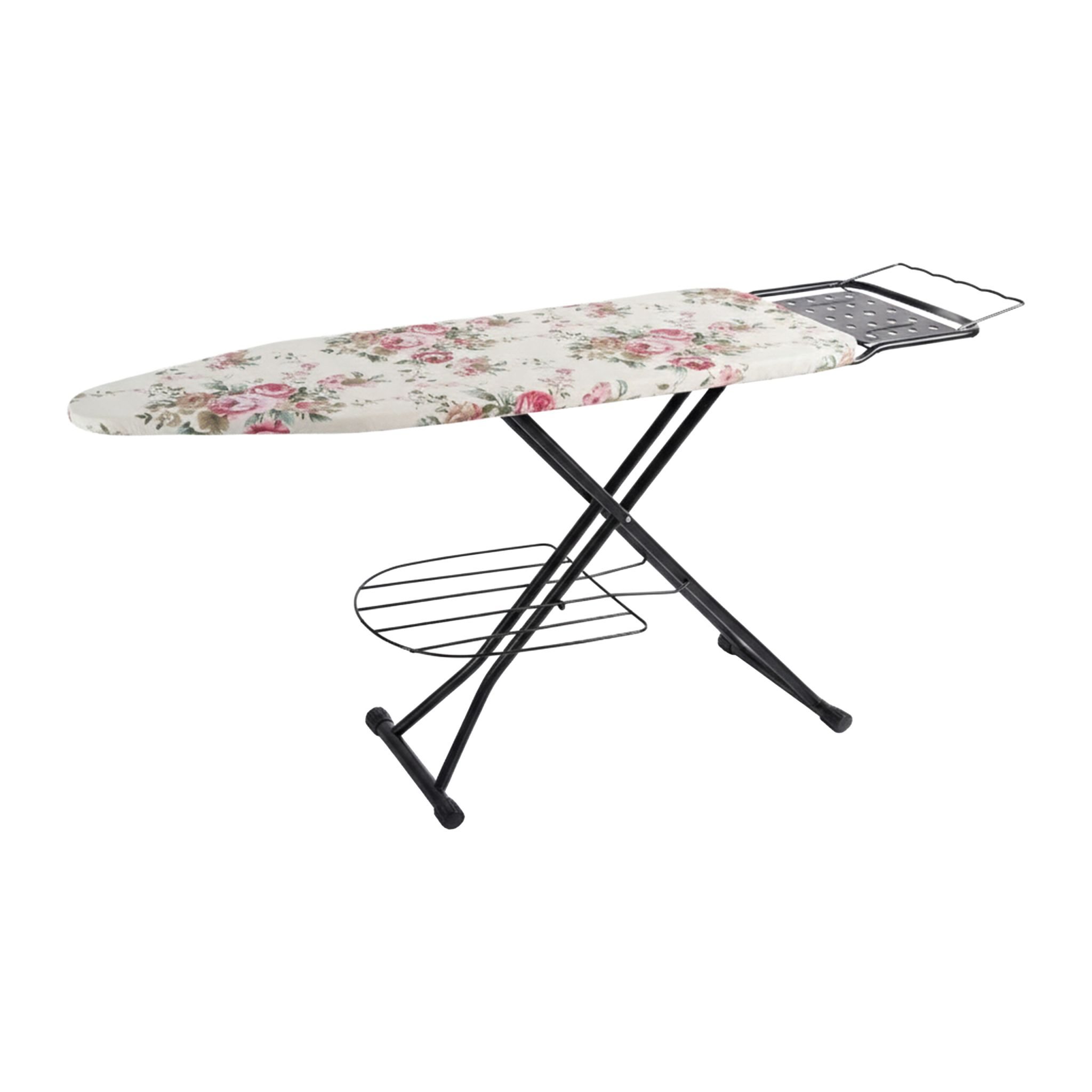 Bügelbrett 110 x 33cm Creme-Rosa-Schwarz