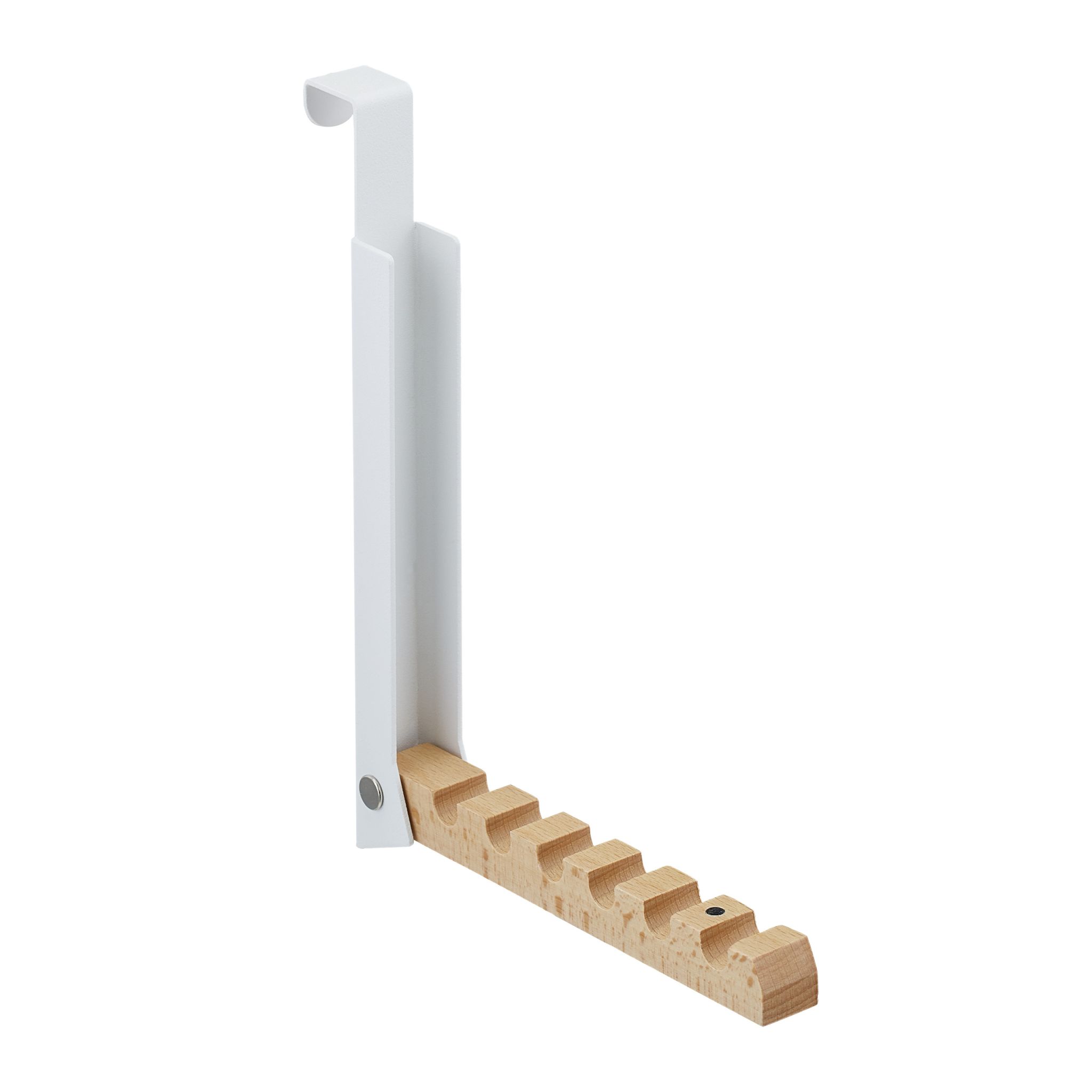 Klappbare Türgarderobe weiss Weiss-Hellbraun