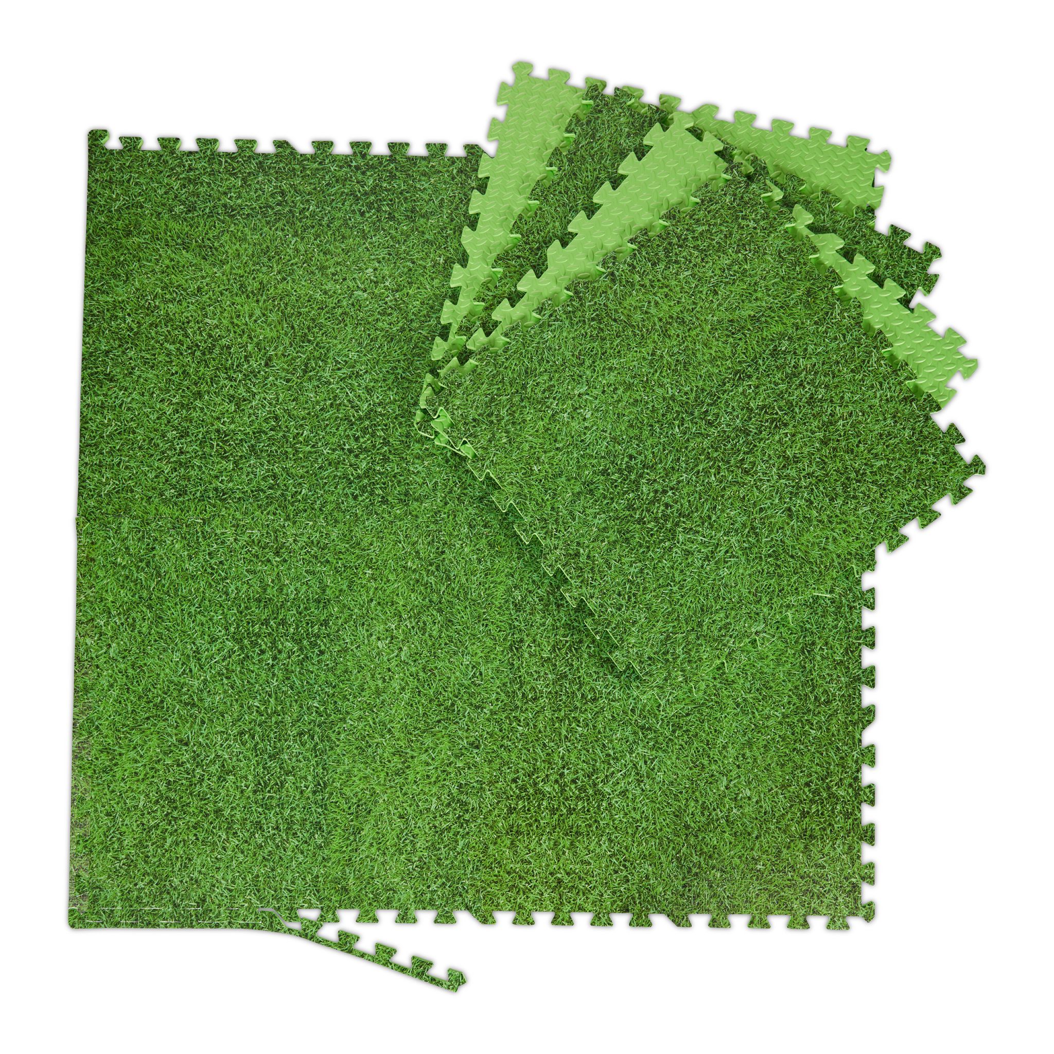 Bodenschutzmatte mit Motiv 8er-Set Grün-Schwarz