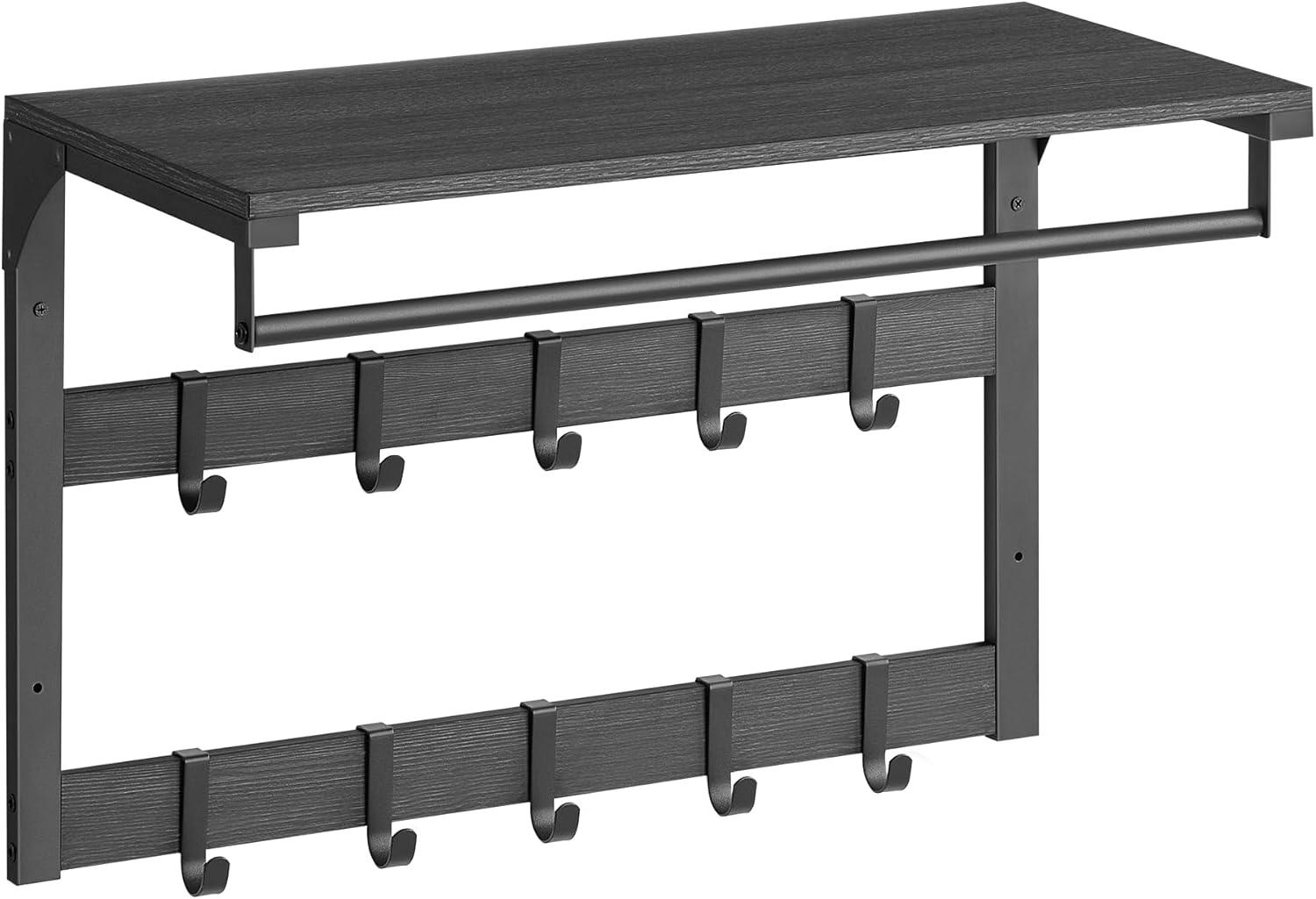 Wandgarderobe mit Ablage anthrazitgrau-schwarz