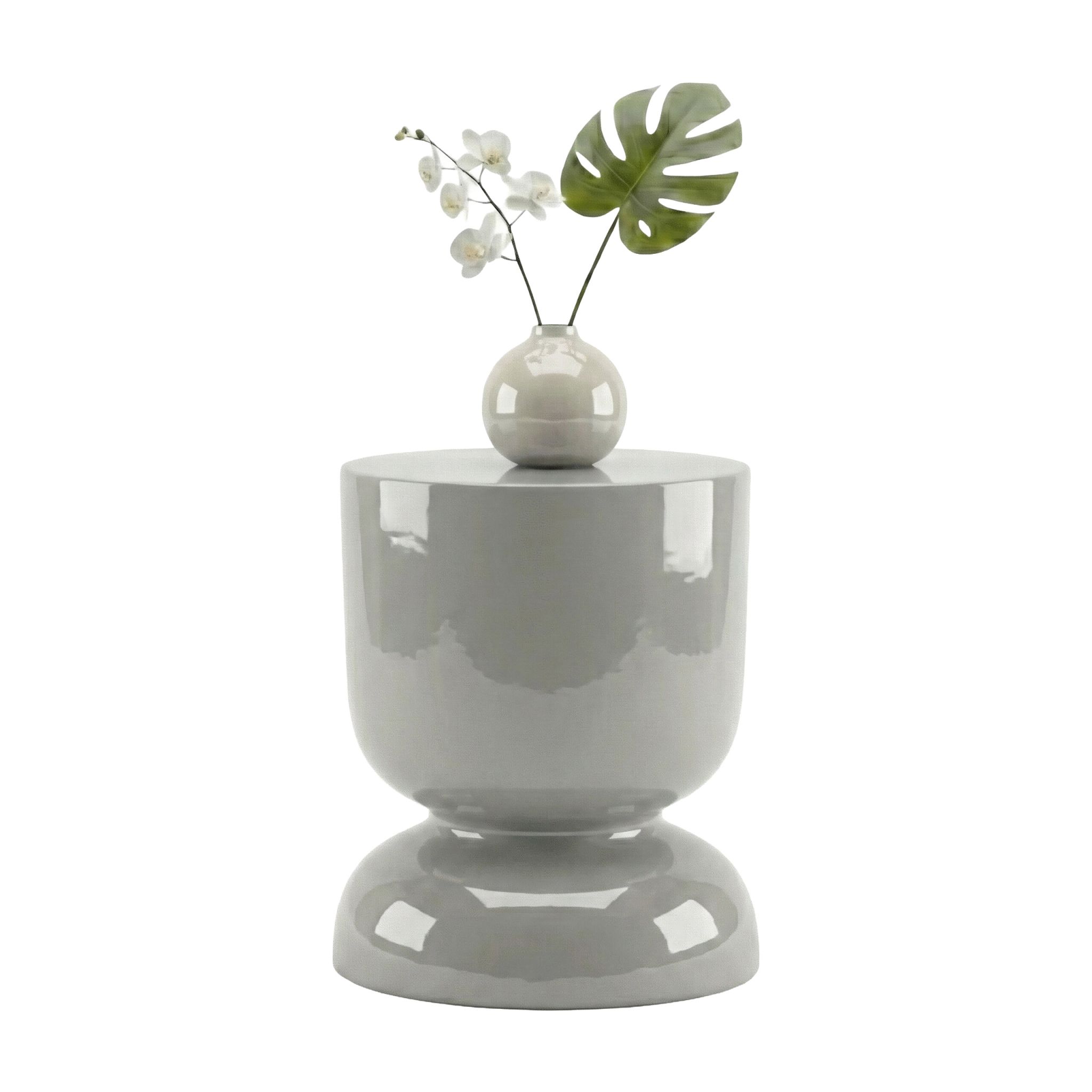 Beistelltisch Sanduhr-Design Grau