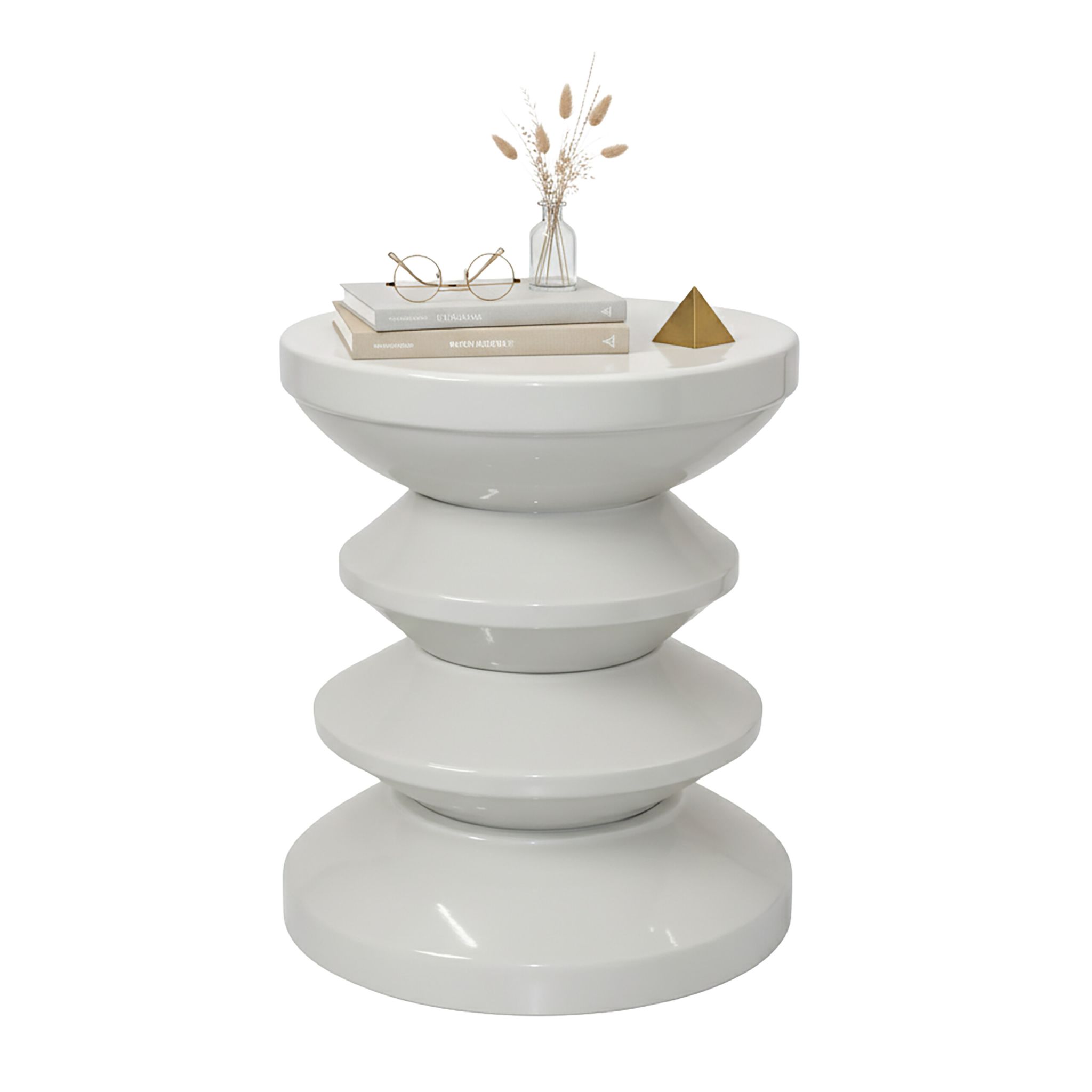 Beistelltisch Zick-Zack-Design Grau