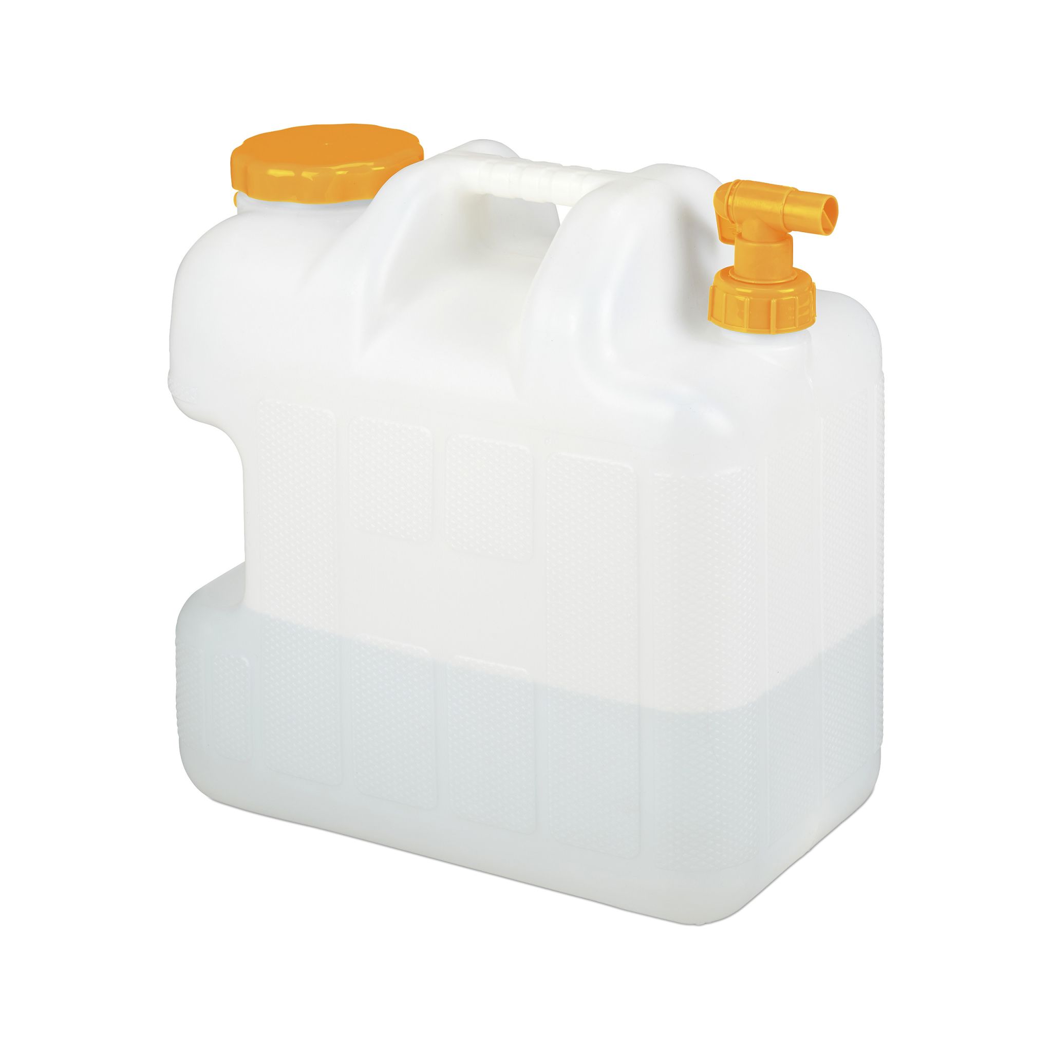 Wasserkanister mit Hahn Weiss-Orange