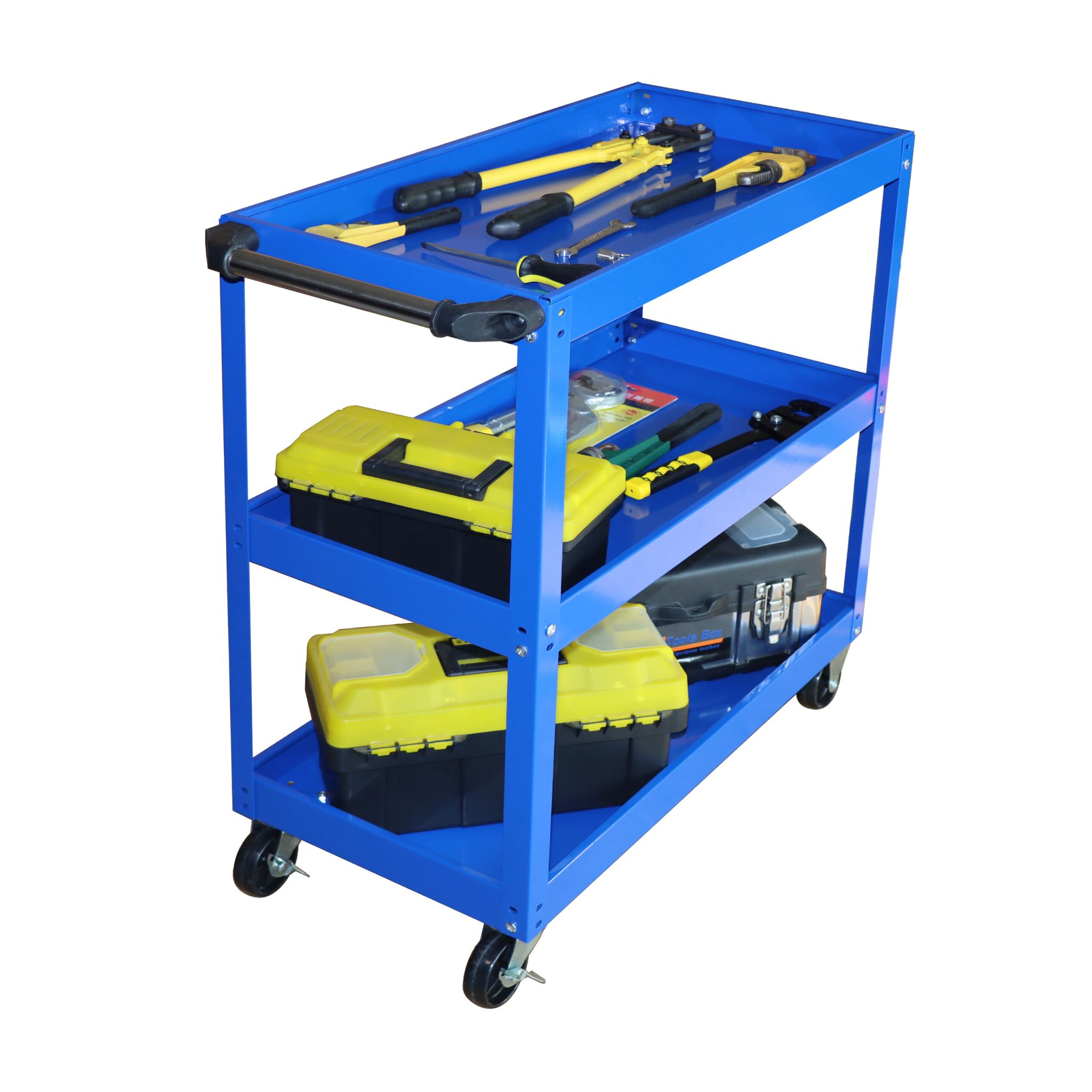 Werkstattwagen mit 3 Ebenen Blau
