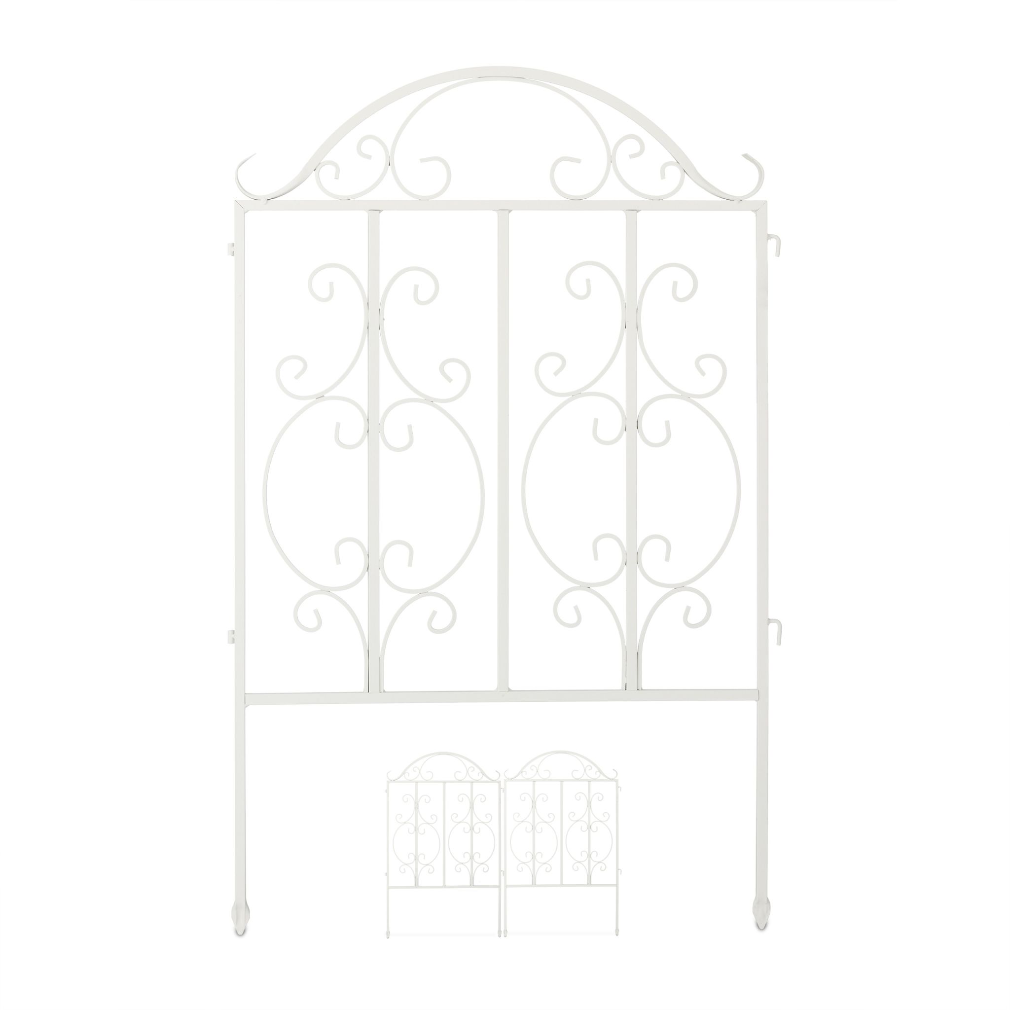 Gartenzaun Weiss 3er-Set Weiss